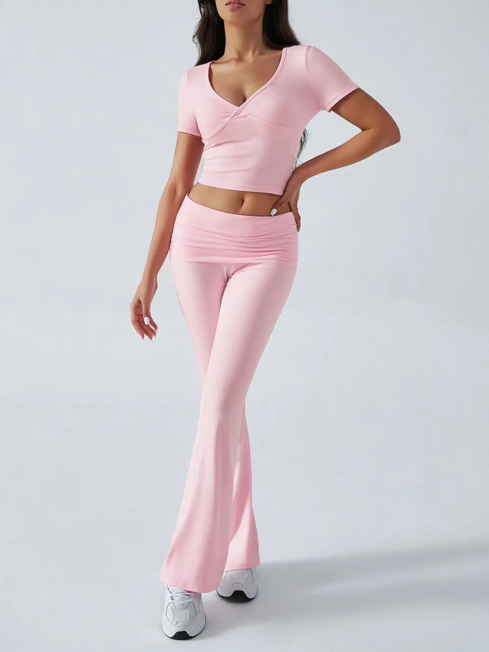 Short Sleeve Top and Bootcut Legging Set, image 9