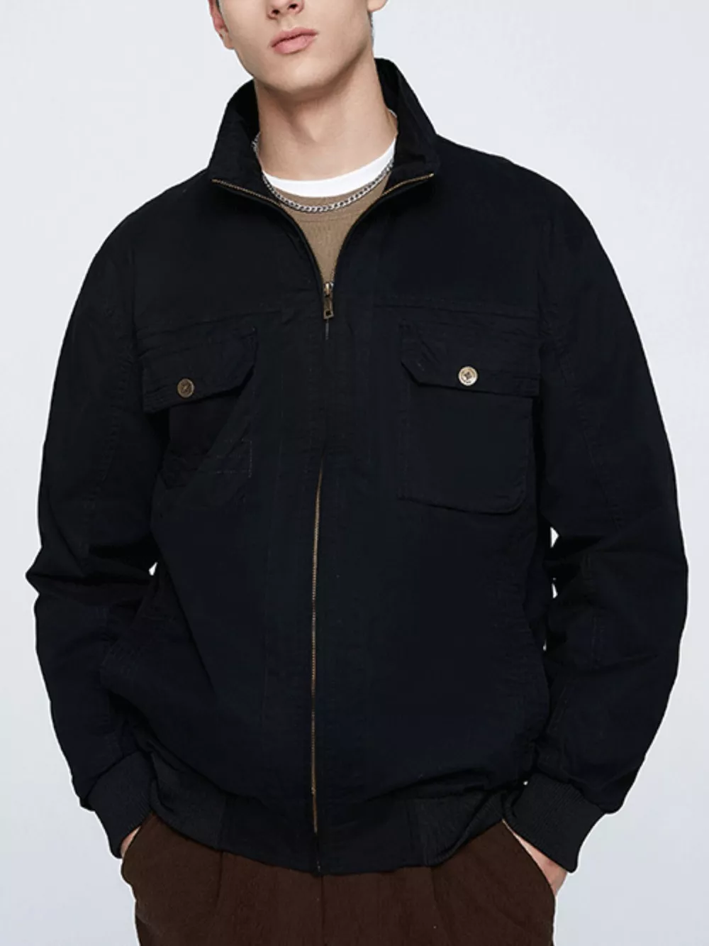 Men's Plus Size Casual Lightweight Zip-Up Jacket, image 9