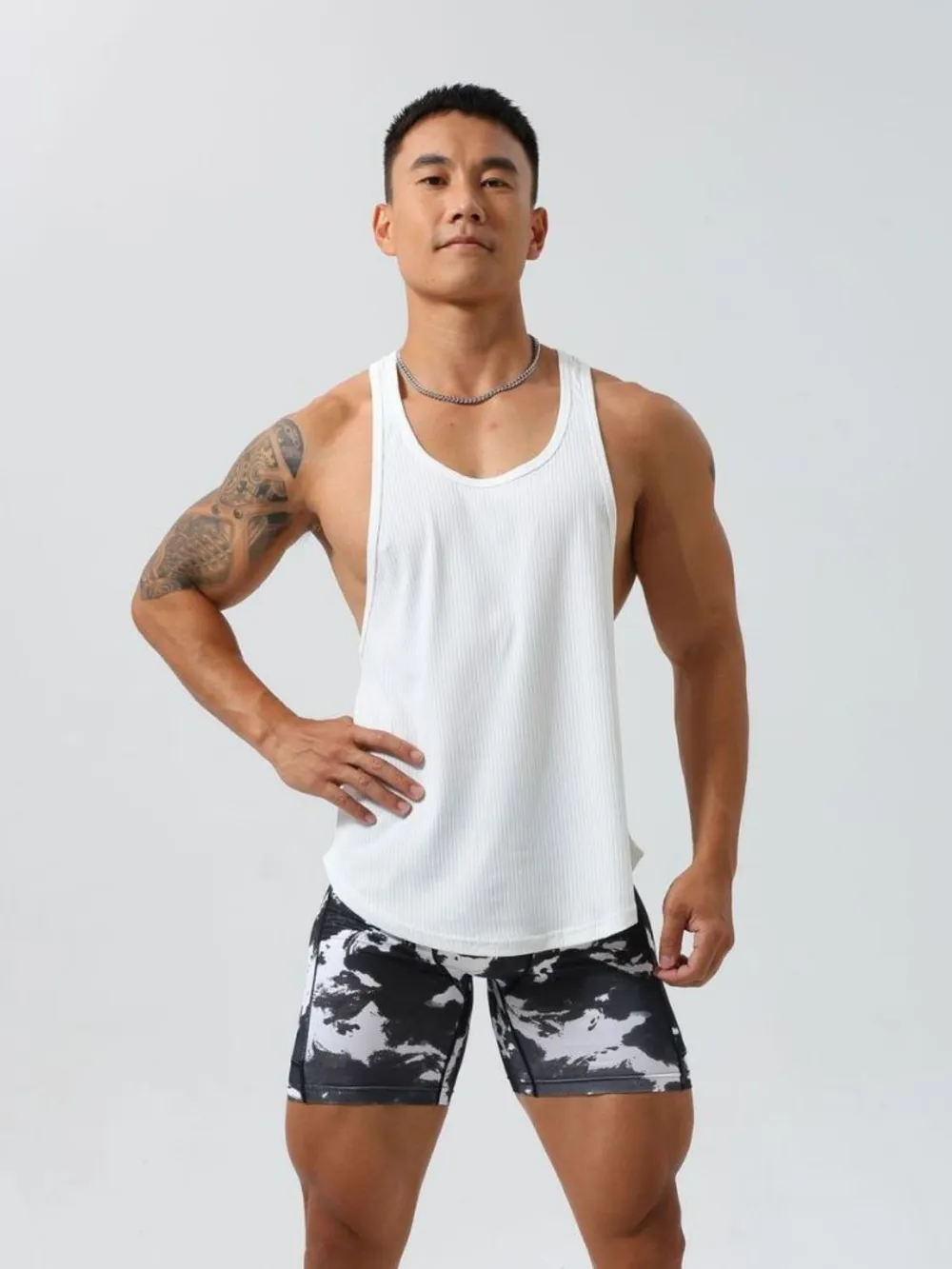 Men's Plus Size Round Neck Wide Strap Tank, image 5