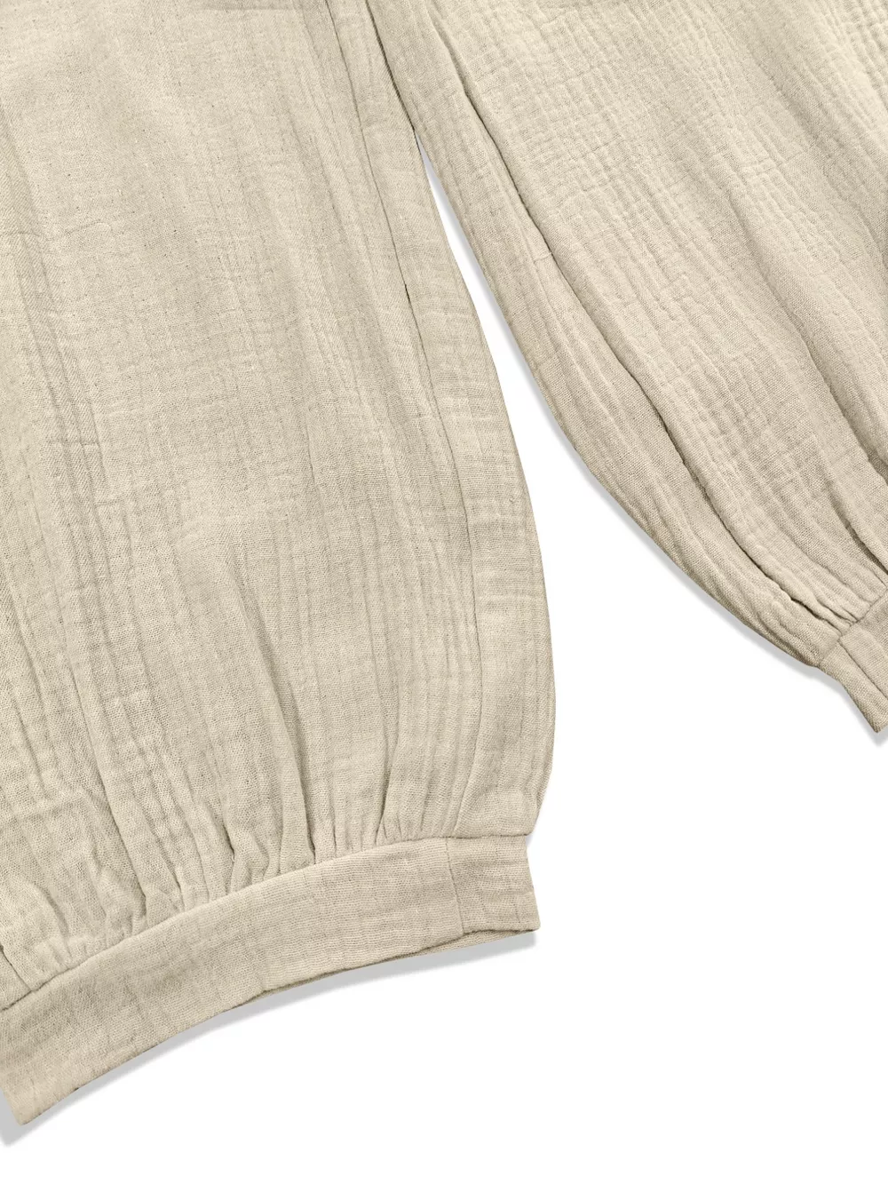 Smocked Textured Casual Pants, image 7