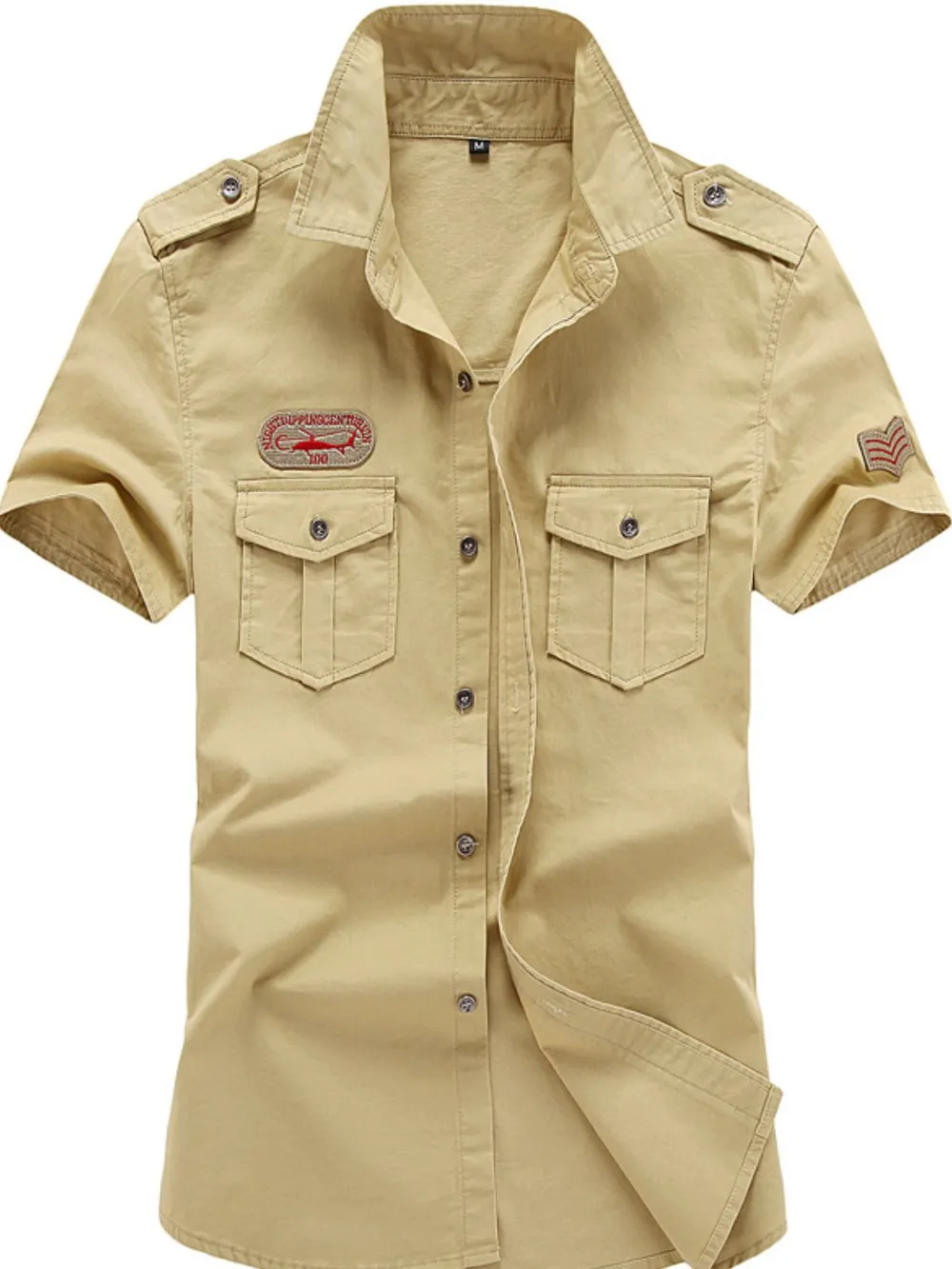 Men's Plus Size Collared Neck Short Sleeve Shirt, image 4