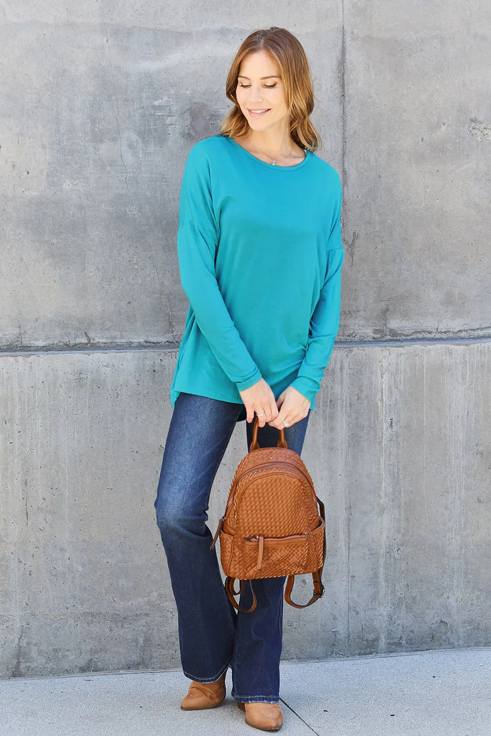 Full Size Round Neck Dropped Shoulder T-Shirt, image 18