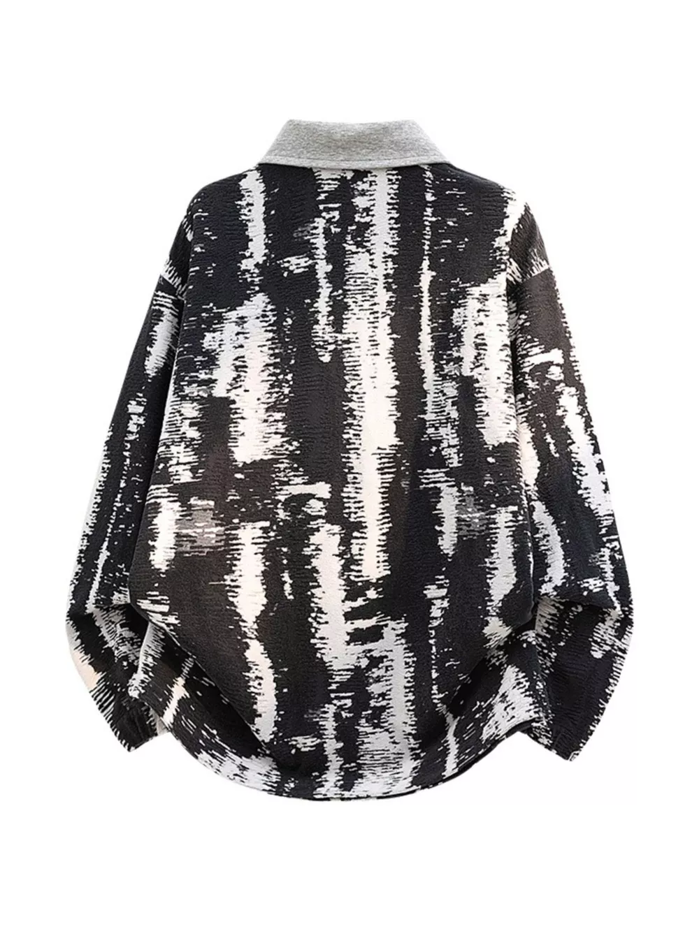 Men's Plus Size Lace Up Long Sleeve Blouse, image 6