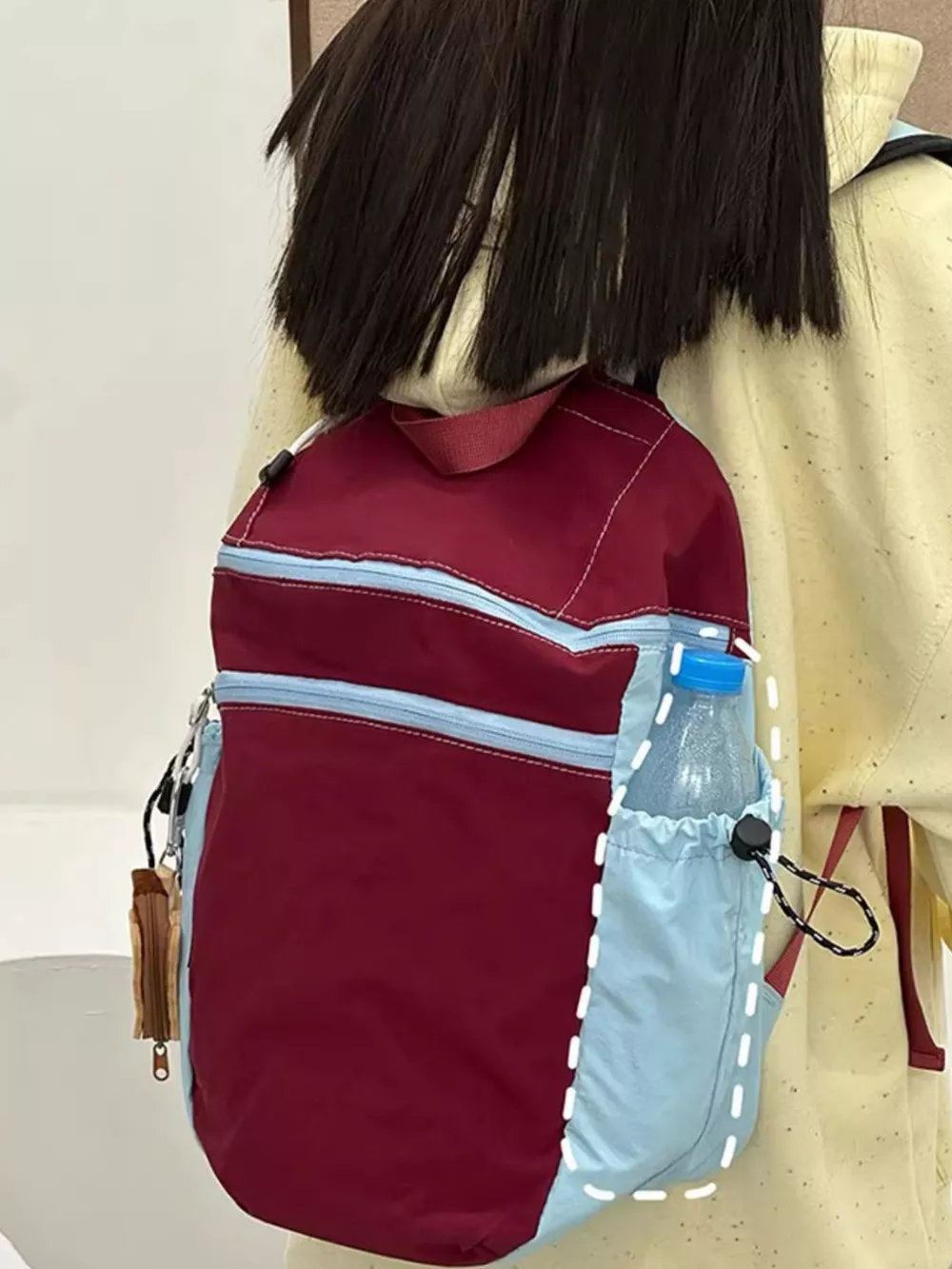 Two-Tone Lightweight Casual Backpack Bag, image 2