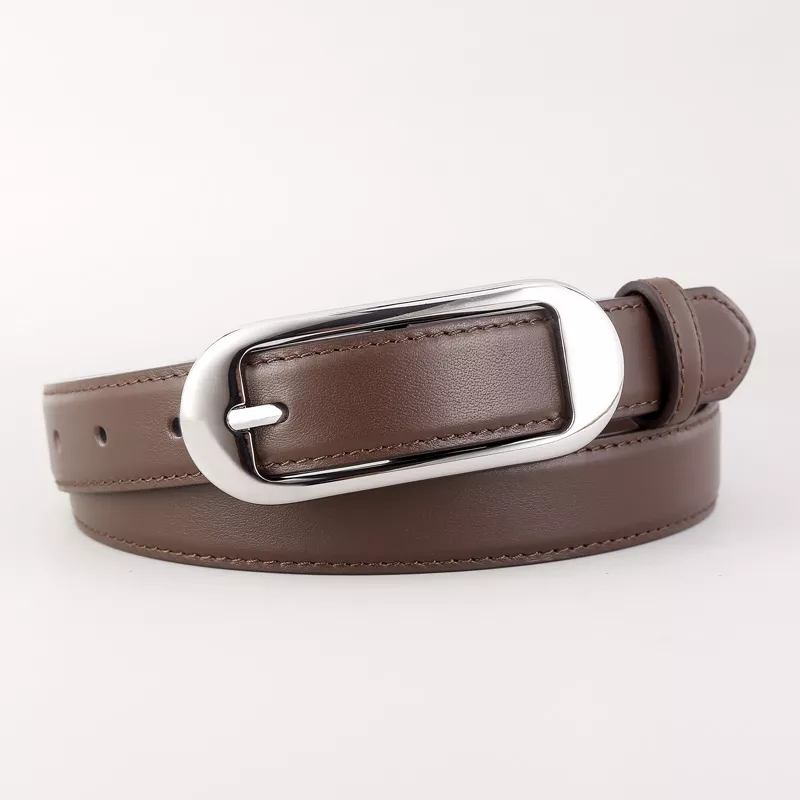 Leather Skinny Belt with Buckle, image 7