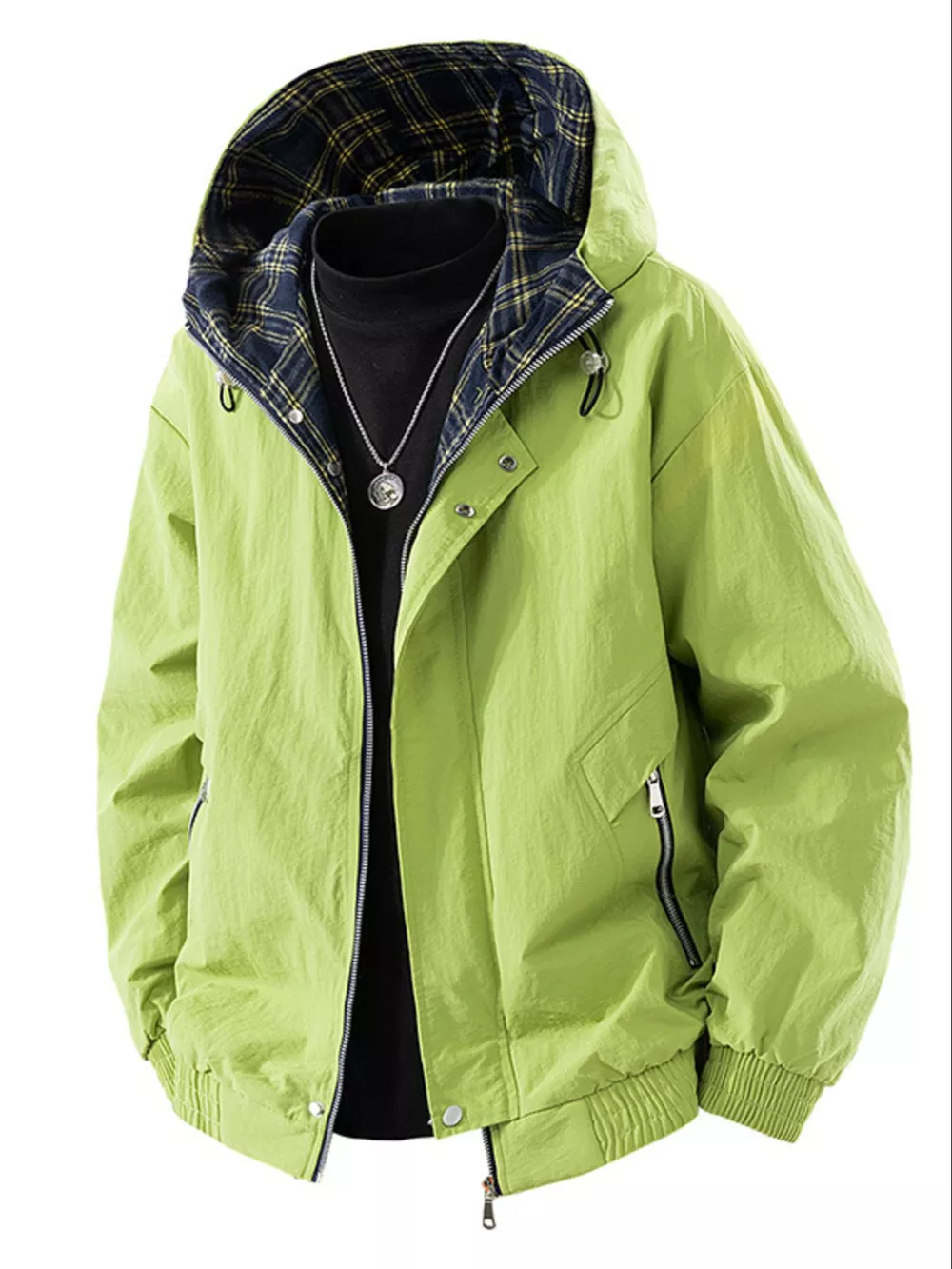 Men's Plus Size Casual Hooded Lightweight Jacket, image 4