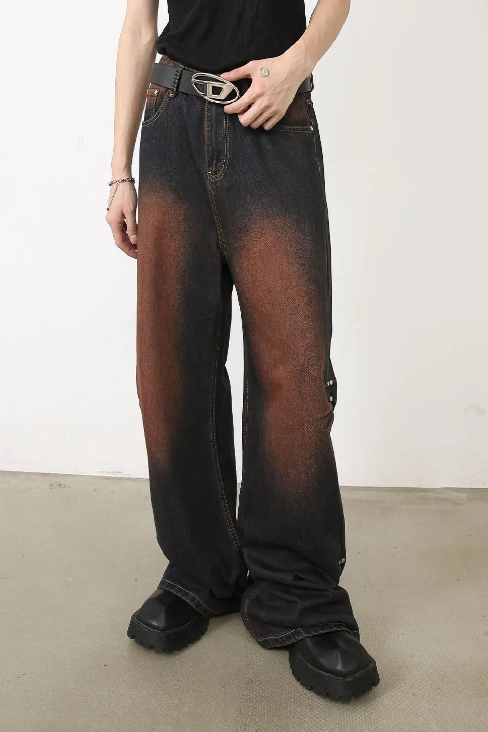Men's Wasteland Style Wide Leg Jeans, image 2