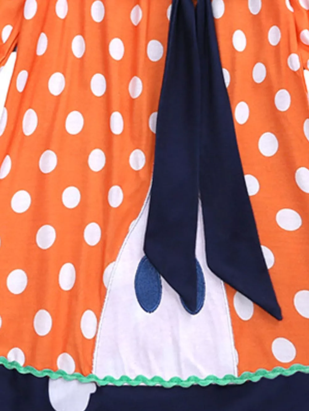 Children's Halloween Ghost Polka Dot Dress with Bow, image 4