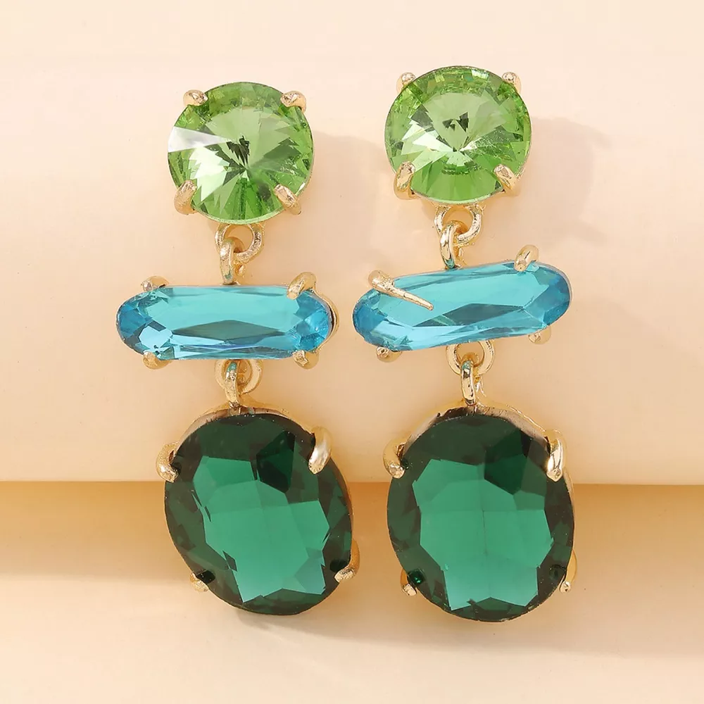 Alloy Geometric Dangle Earrings, image 3