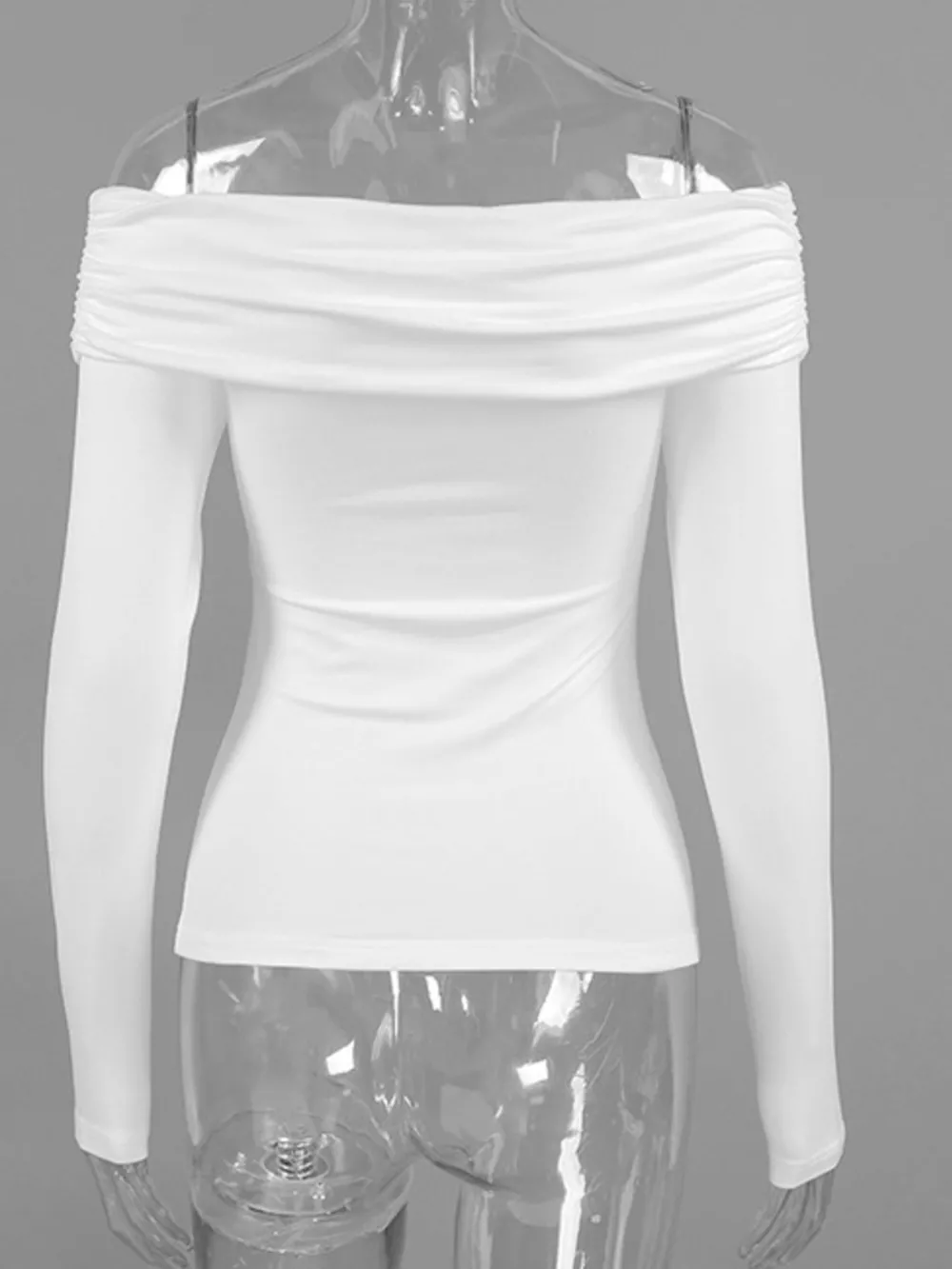 Twist Front Off-Shoulder Long Sleeve Top, image 7