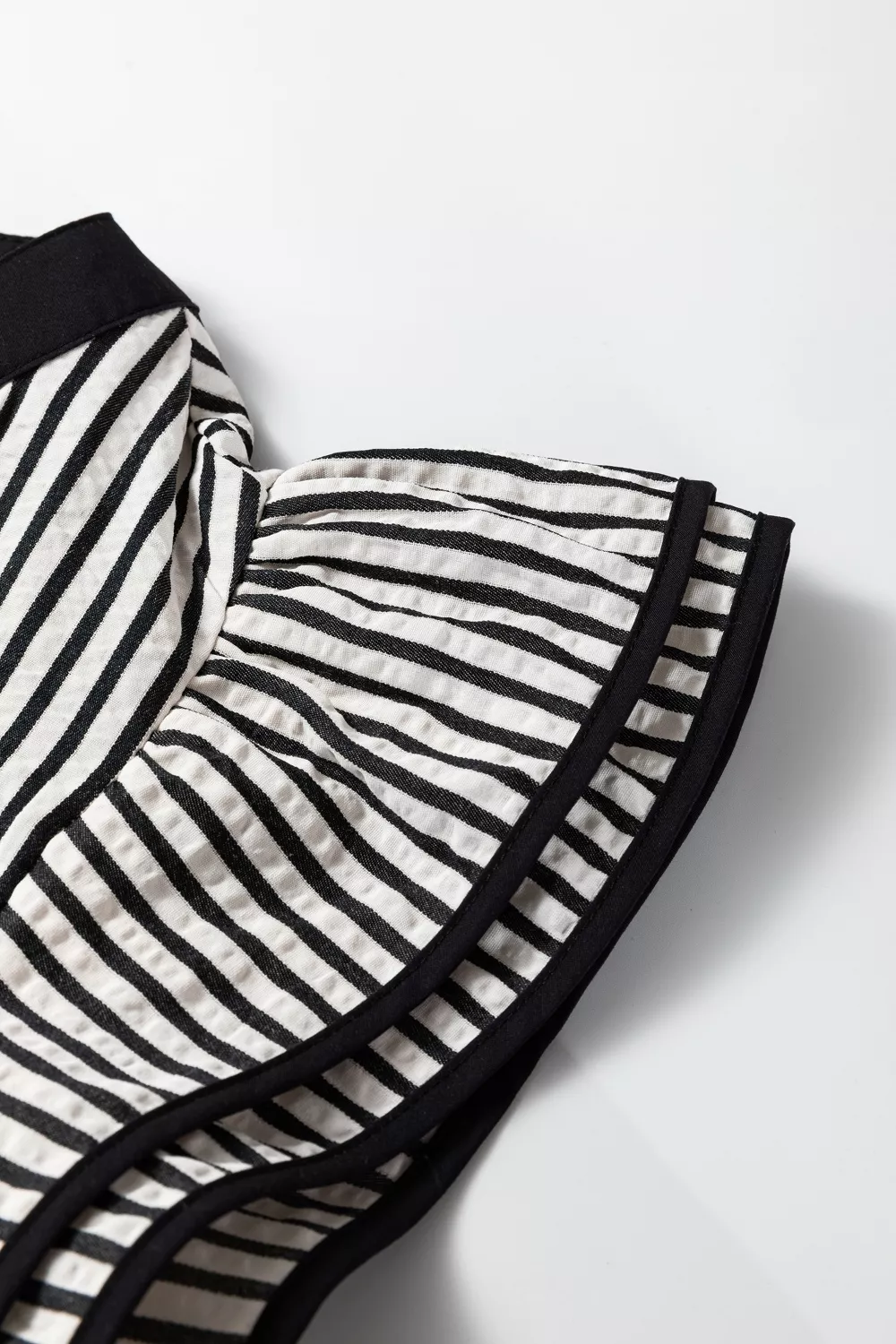 Striped Ruffle Sleeve Tiered Midi Dress, image 7