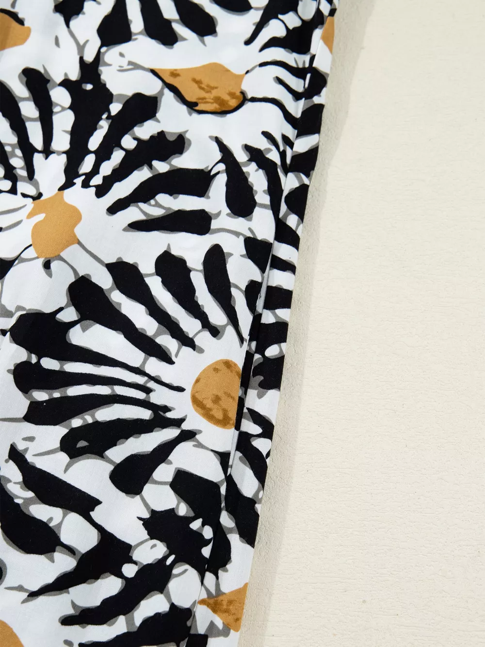 Abstract Floral Print Split Notched Dress, image 6