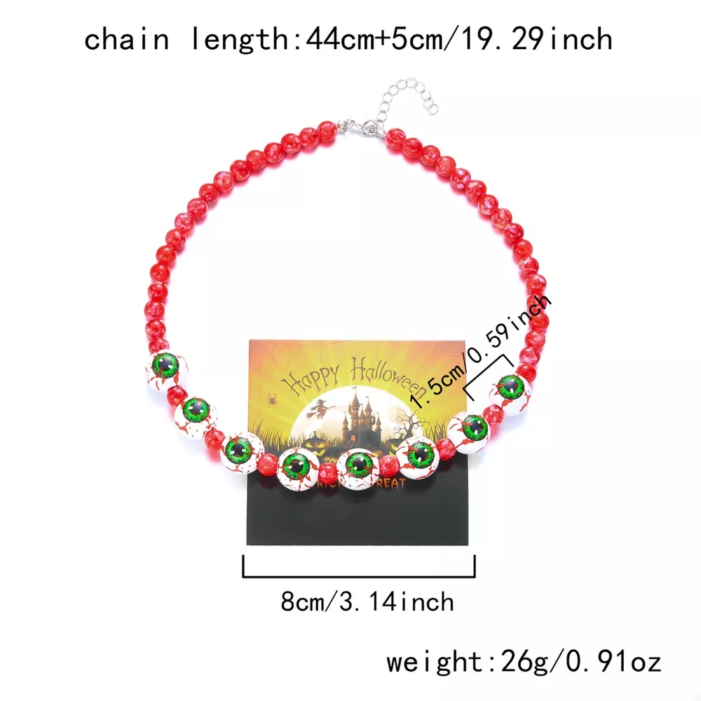 Halloween Beaded Necklace and Bracelet Jewelry Set, image 7