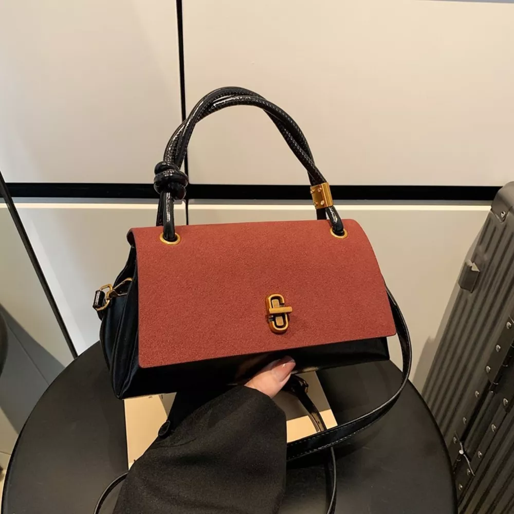 Flap Crossbody Bag with Top Handle, image 12