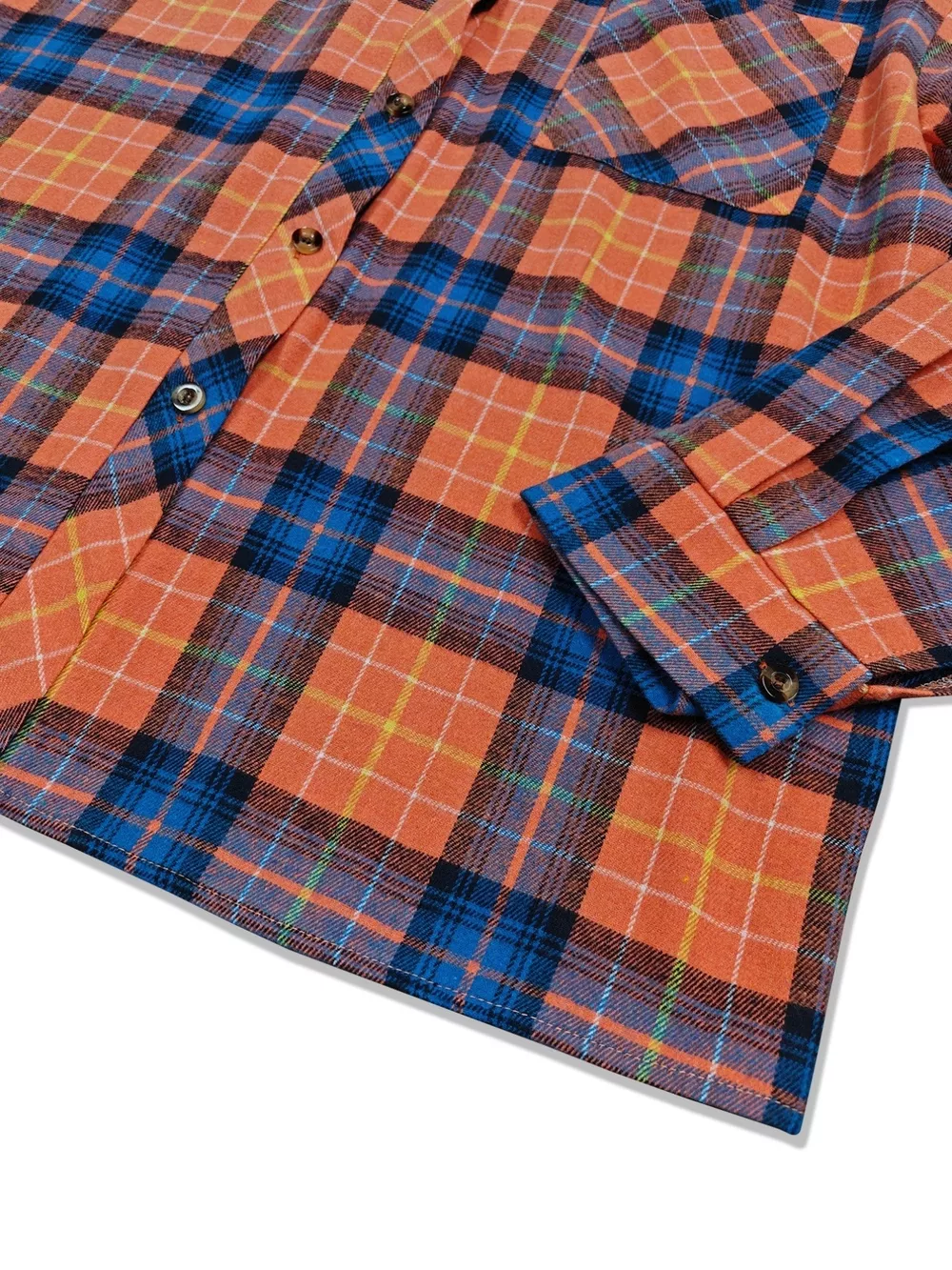 Plaid Button-Up Long Sleeve Shirt, image 9