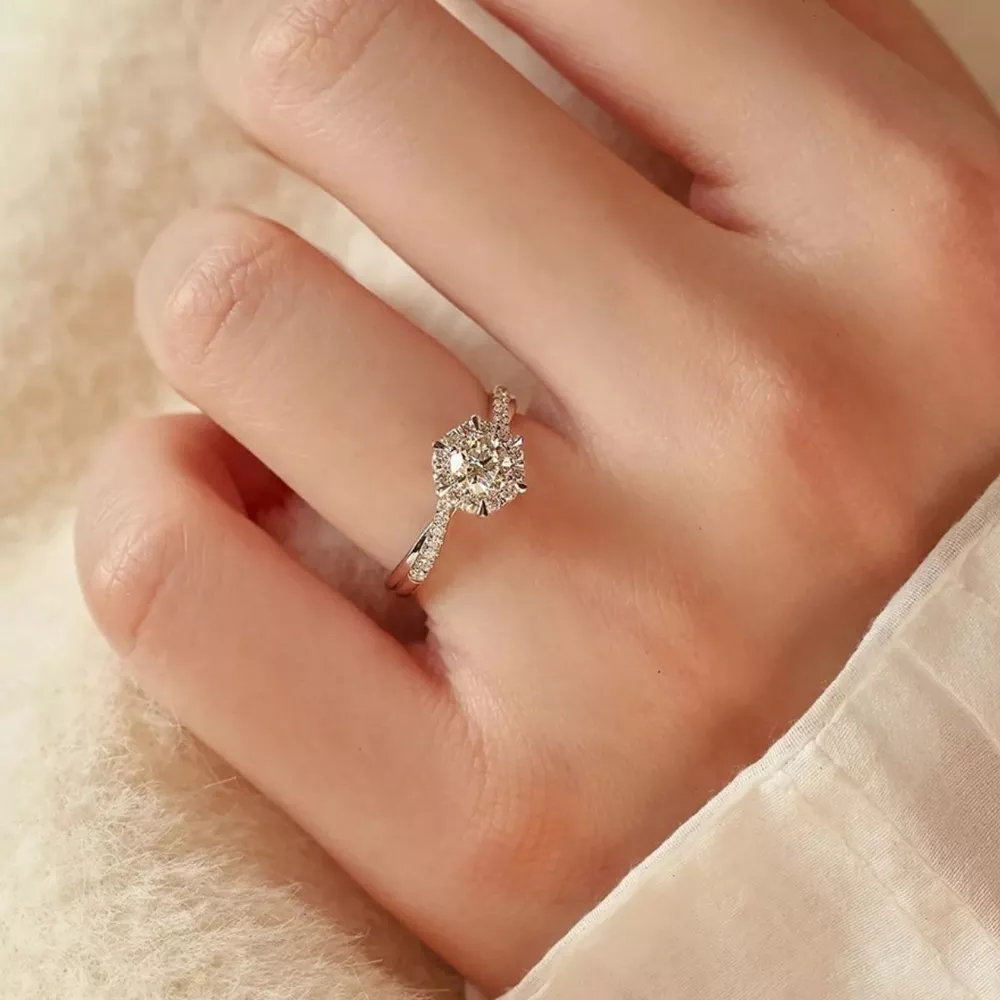 2 Carat Moissanite 925 Sterling Silver Ring, image 3