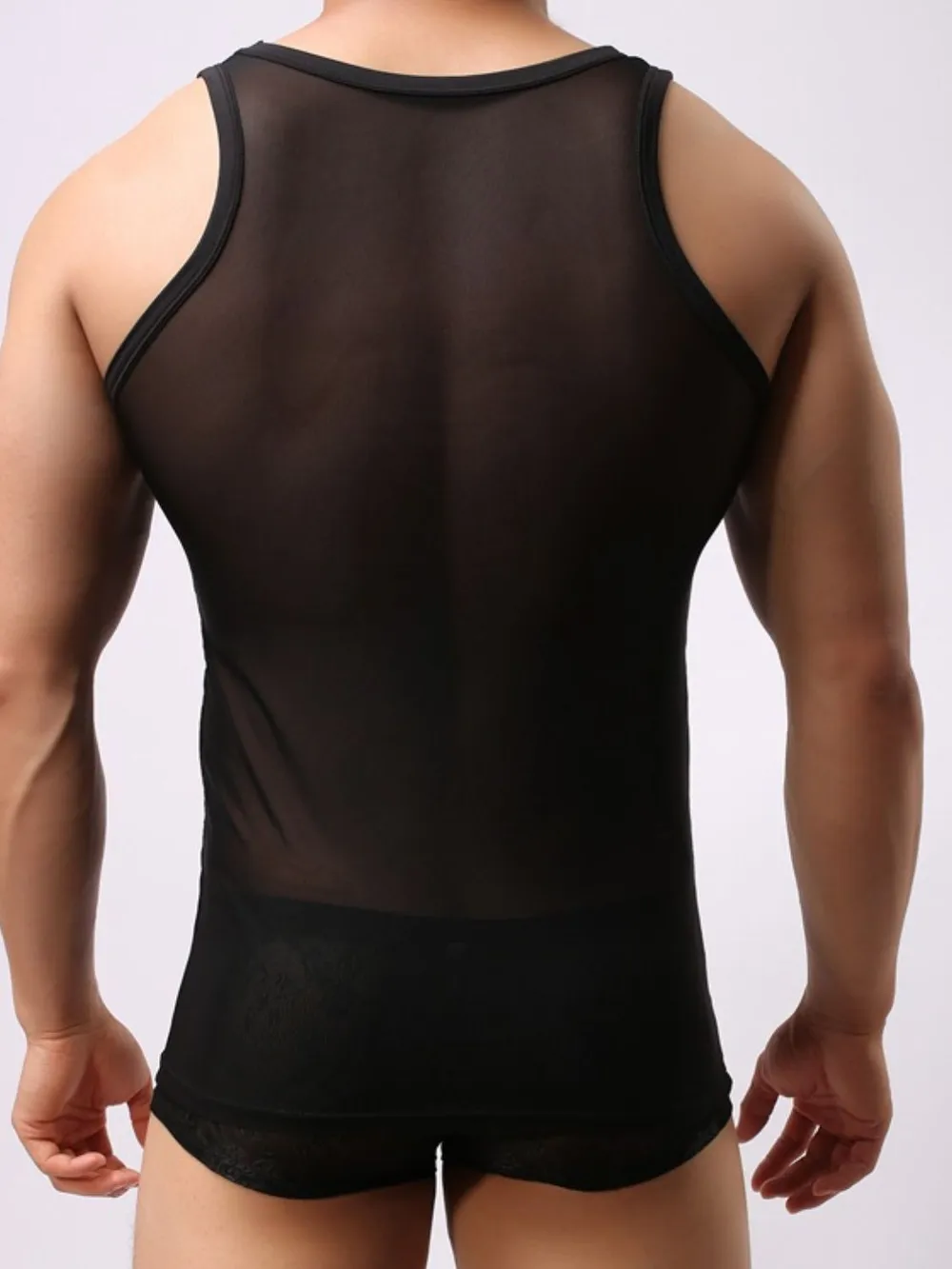 Men's Round Neck Tank, image 2