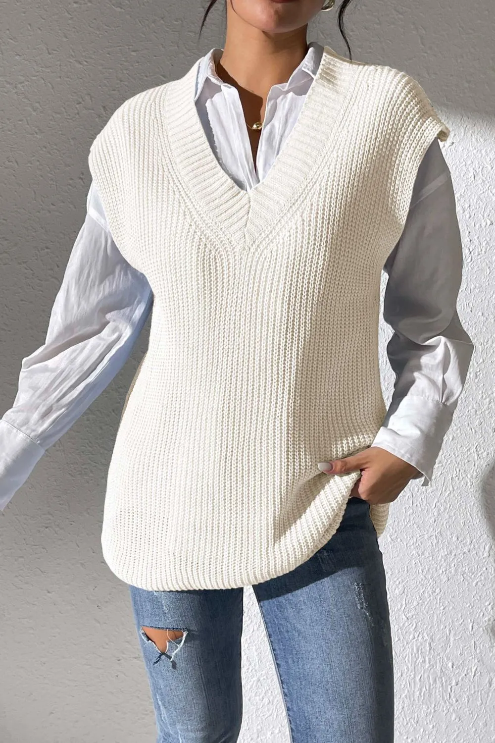 V-Neck Sweater Vest, image 21