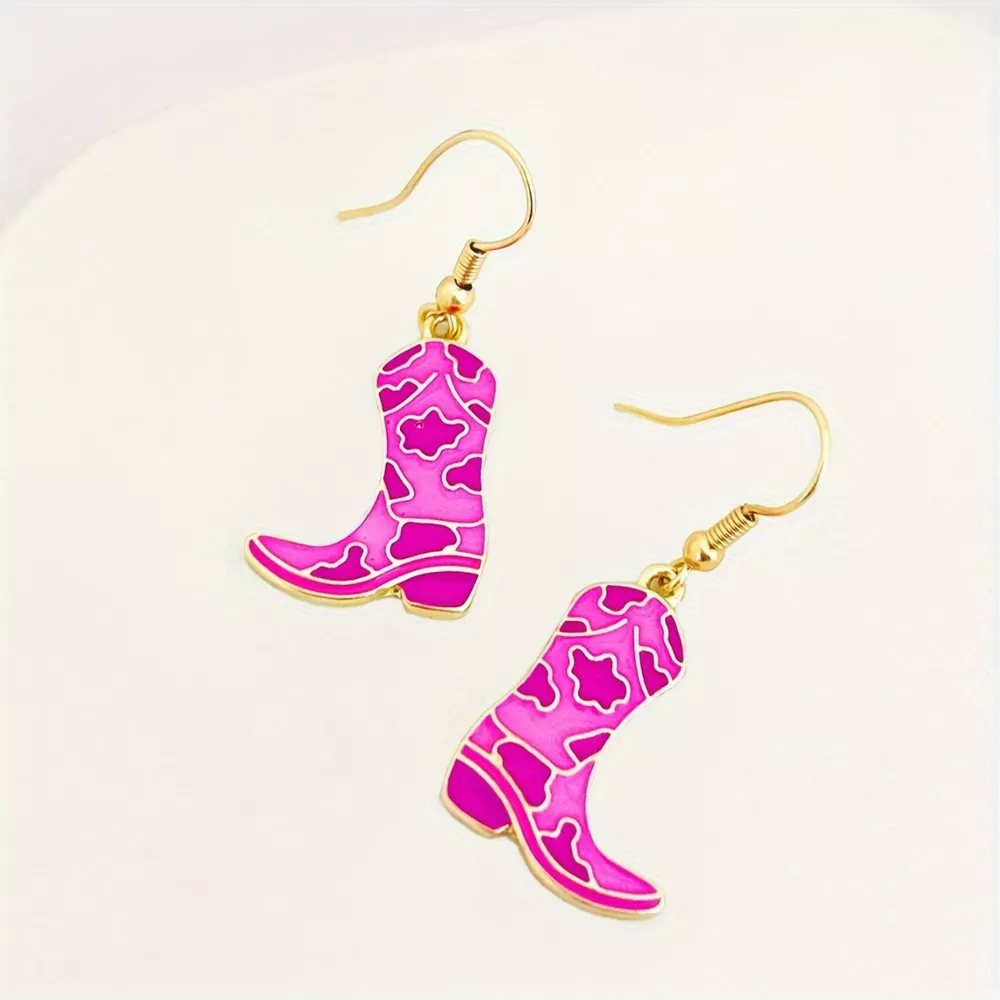 Cowgirl Boot Dangle Earrings, image 5