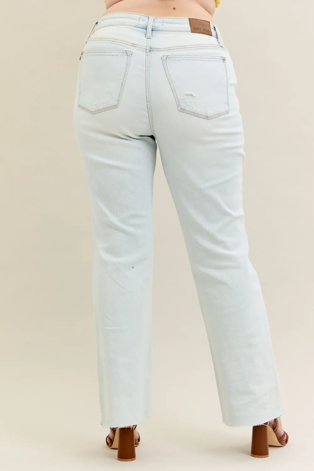 Full Size Destroy & Fray Hem Bootcut Jeans Plus Size, image 6