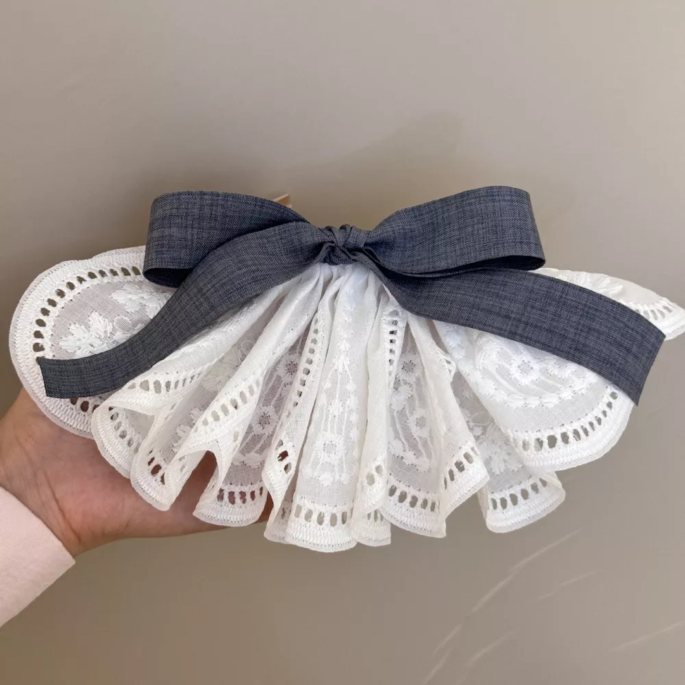 Lace Hair Clip with Ribbon, image 3