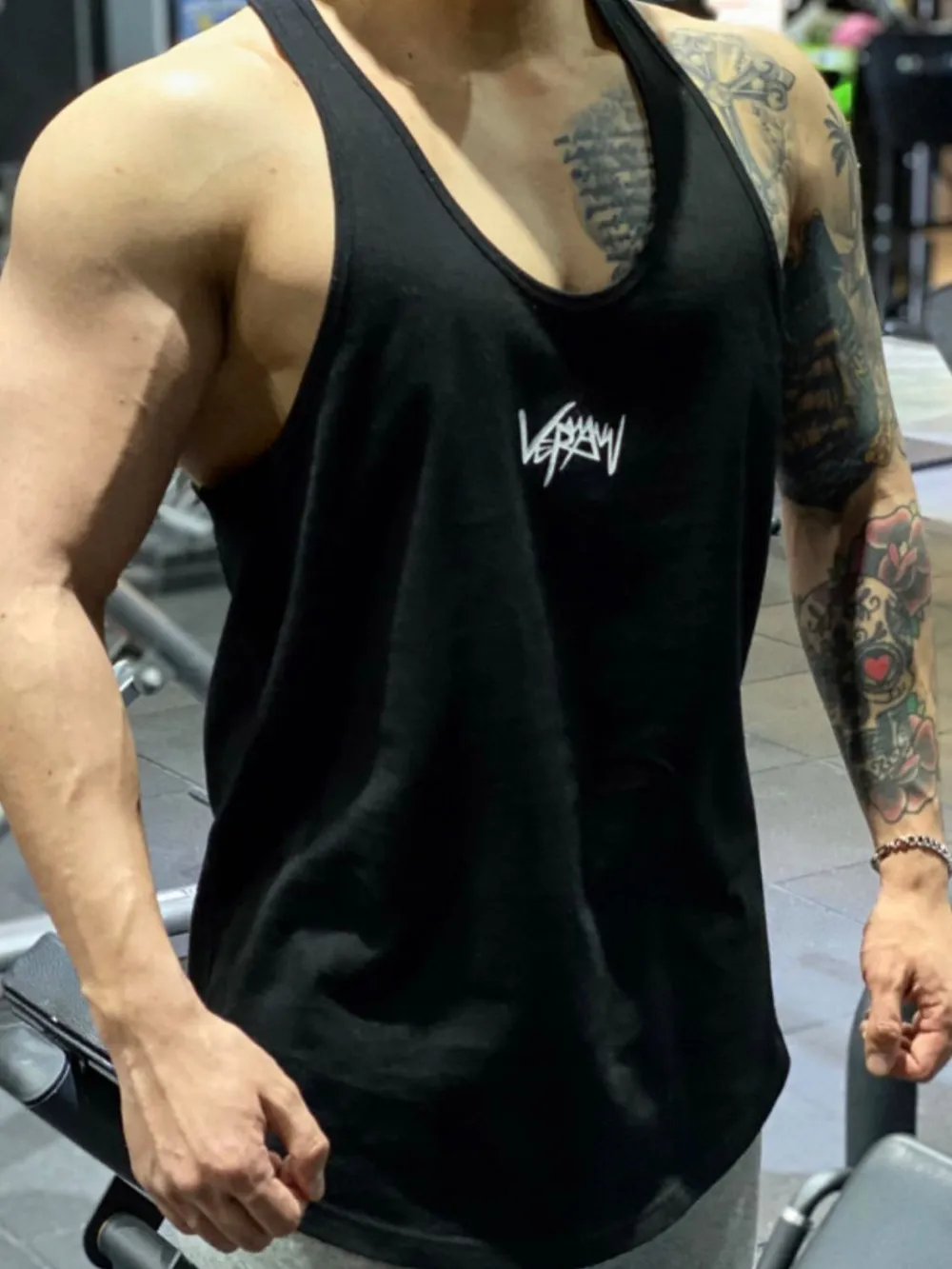 Men's Plus Size Round Neck Racerback Tank