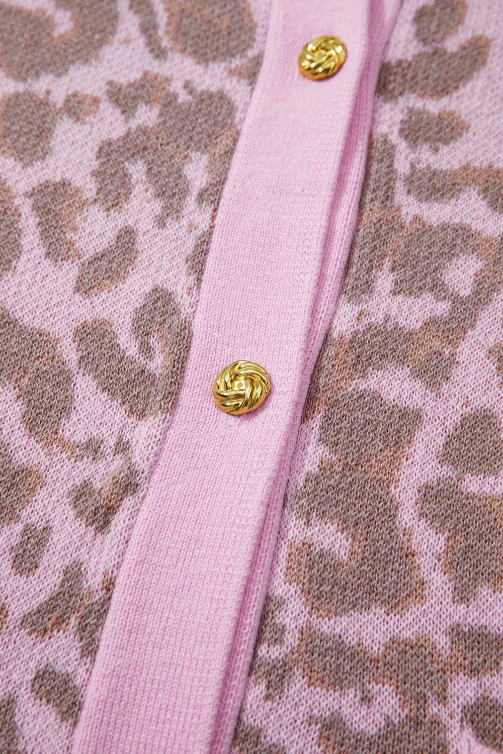 Leopard Button Down Short Sleeve Sweater Cardigan, image 6