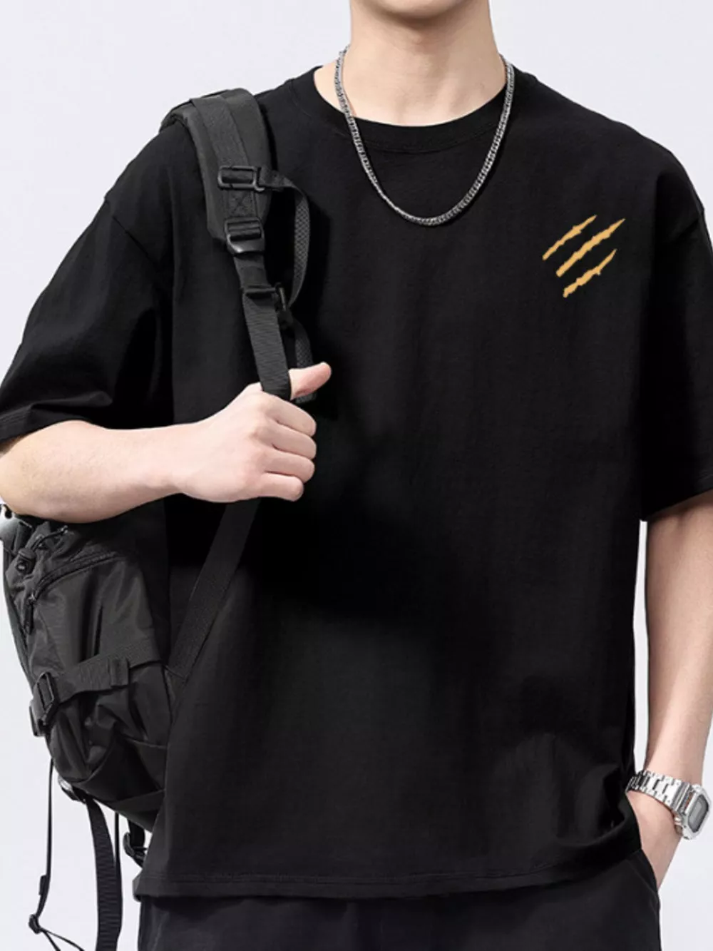 Men's Full Size Round Neck Short Sleeve T-Shirt Plus Size