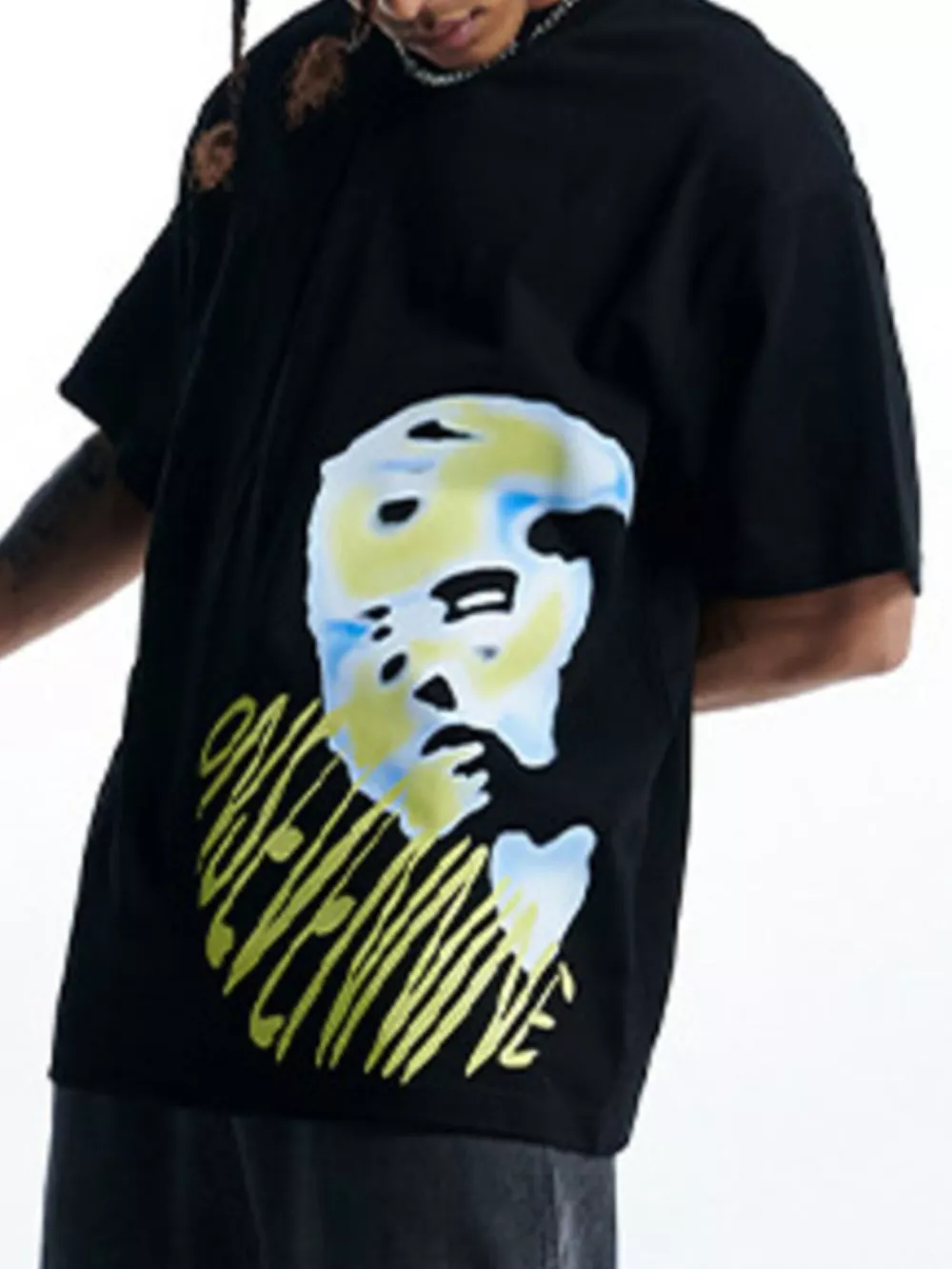 Men's Graphic Round Neck Relaxed Fit T-Shirt, image 2