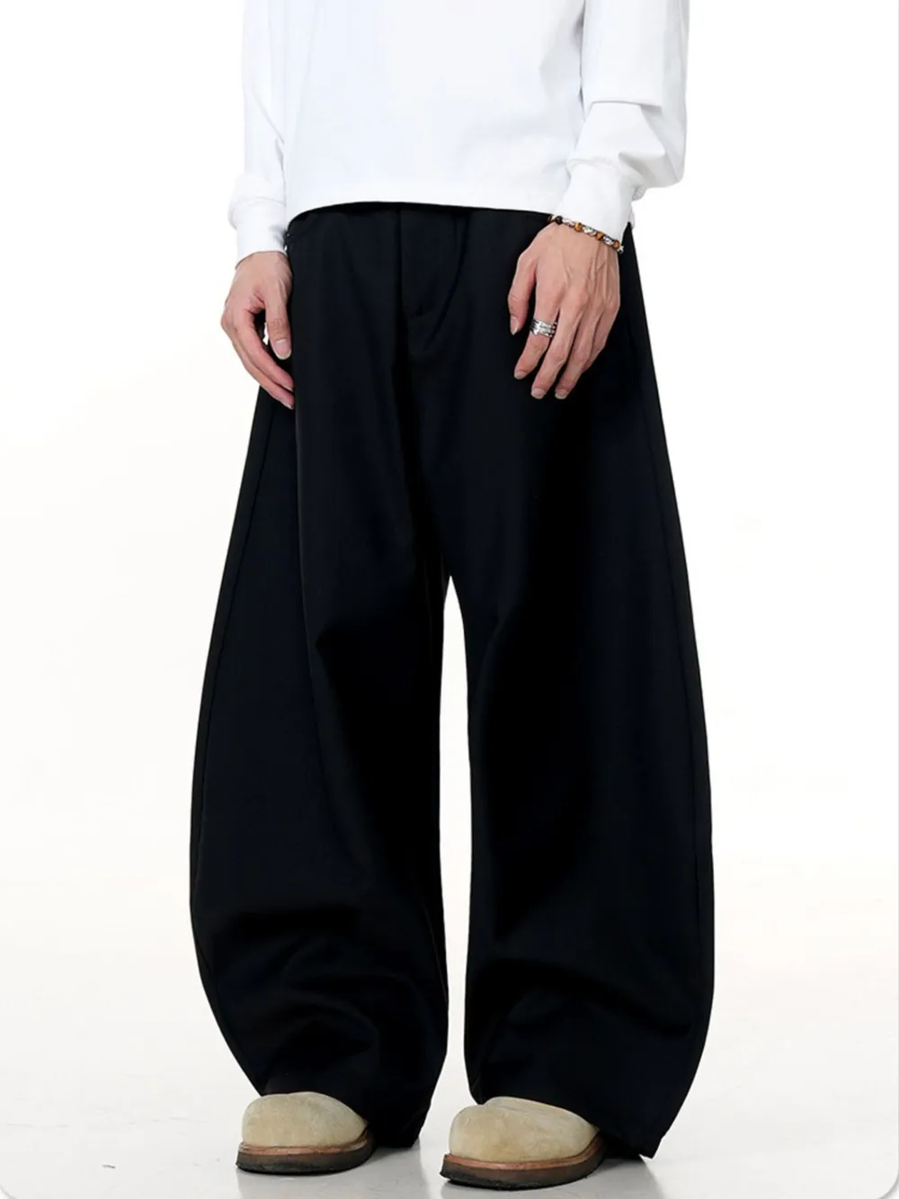 Men's Wide Leg Relaxed Fit Casual Pants, image 9