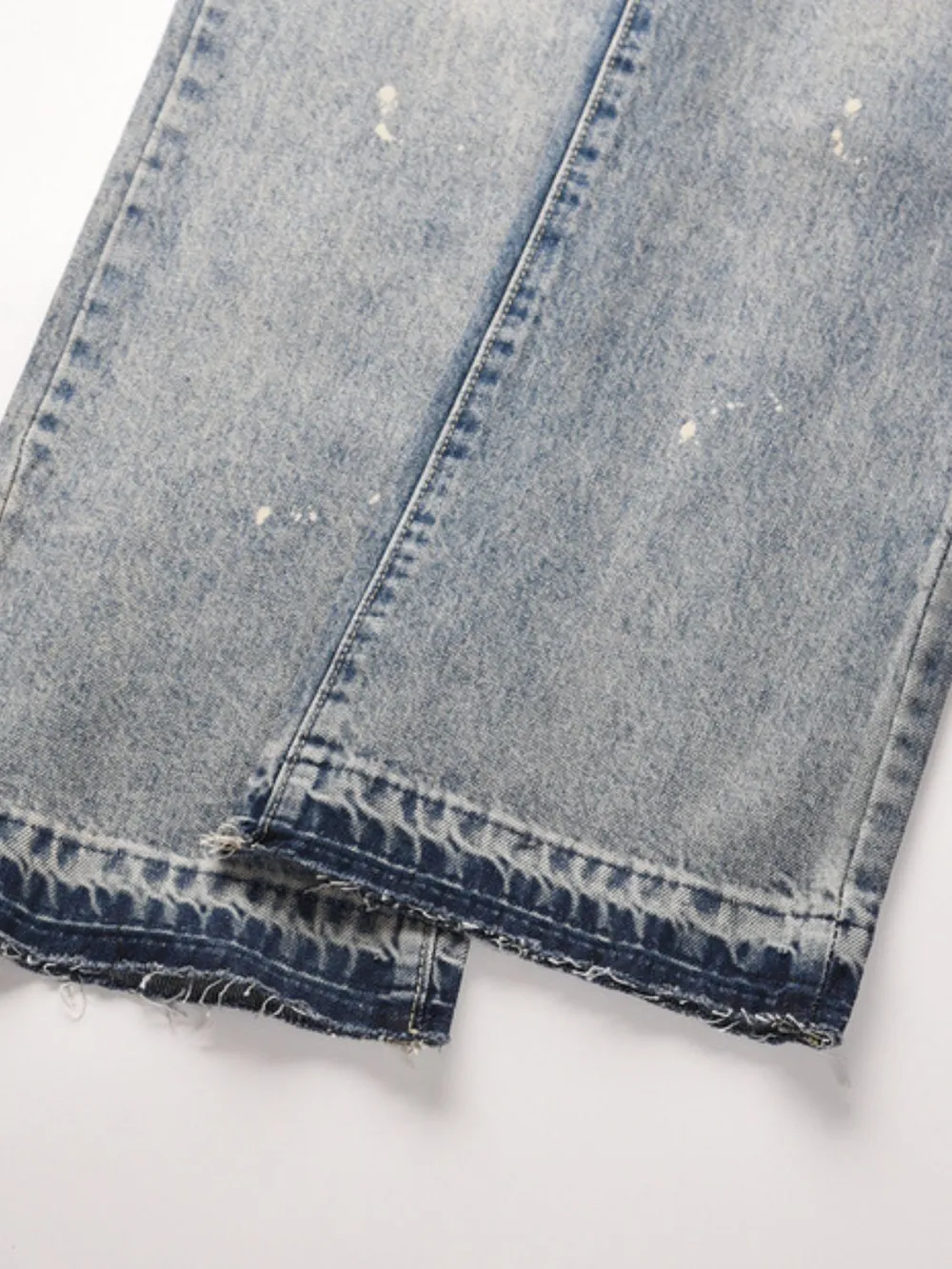 Men's Frayed Hem Bootcut Jeans, image 5