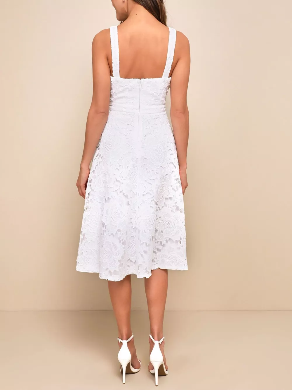 Lace A-Line Midi Dress, image 4