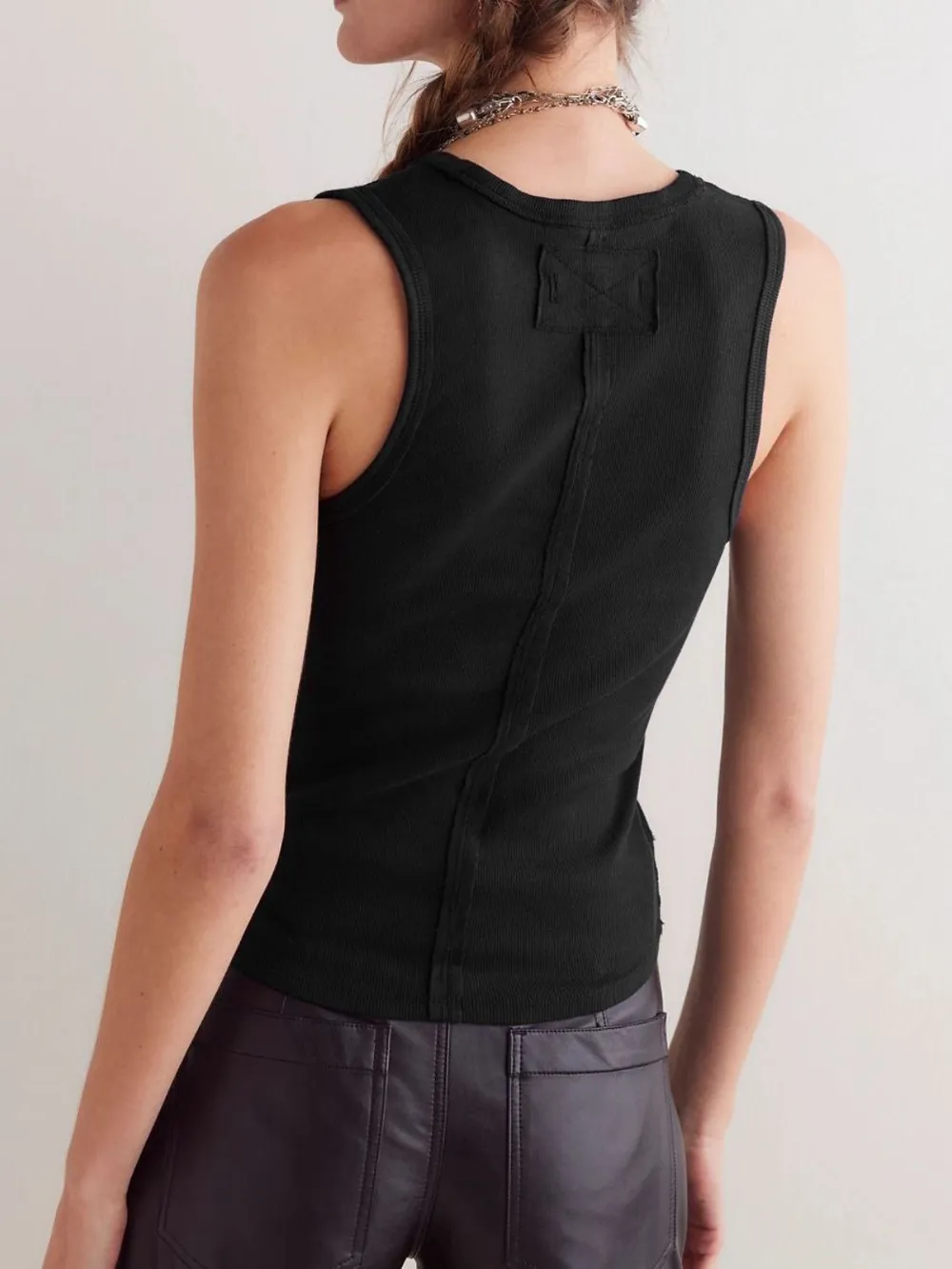 V-Neck Wide Strap Tank, image 12