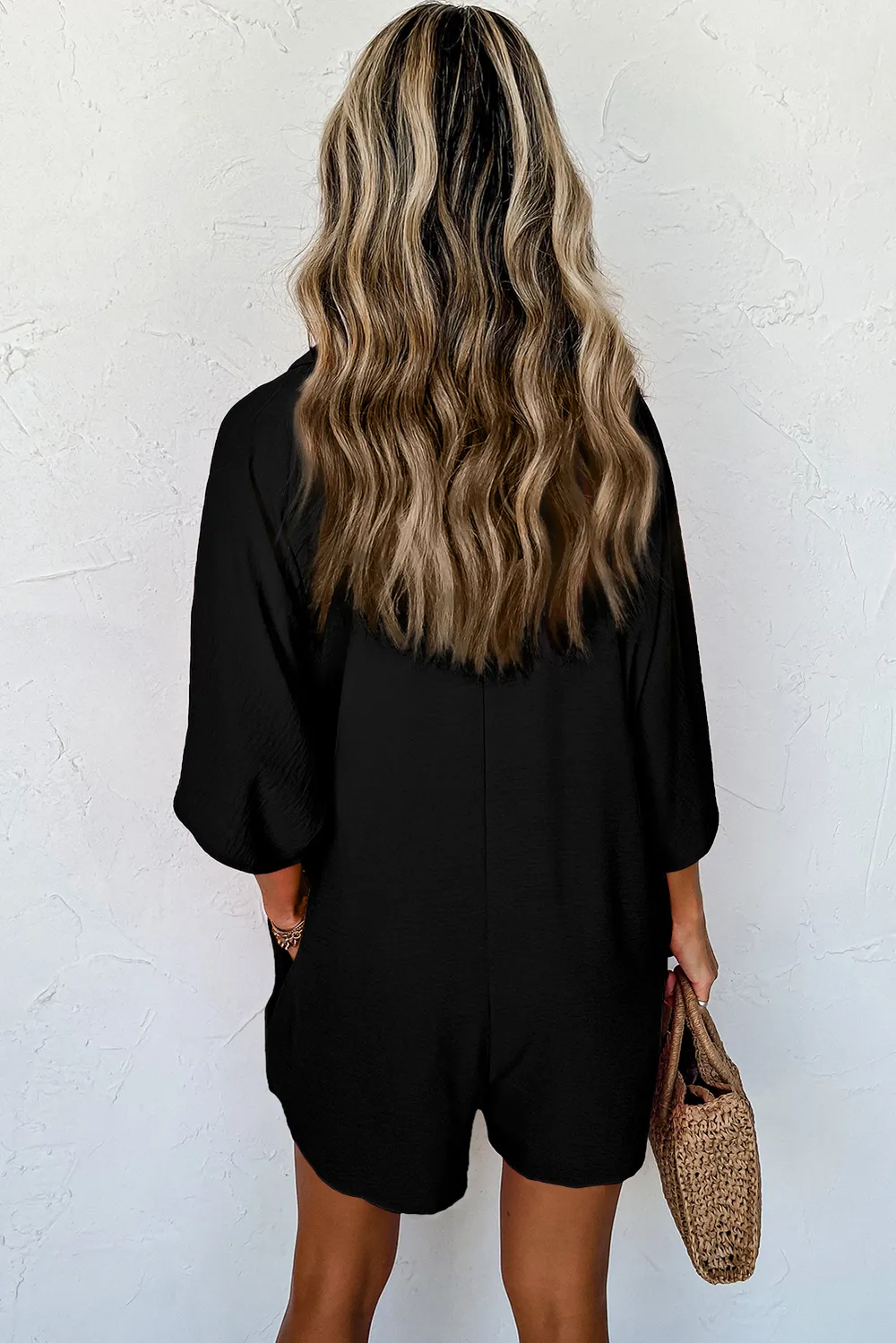 Half Button Collared Neck Romper, image 14