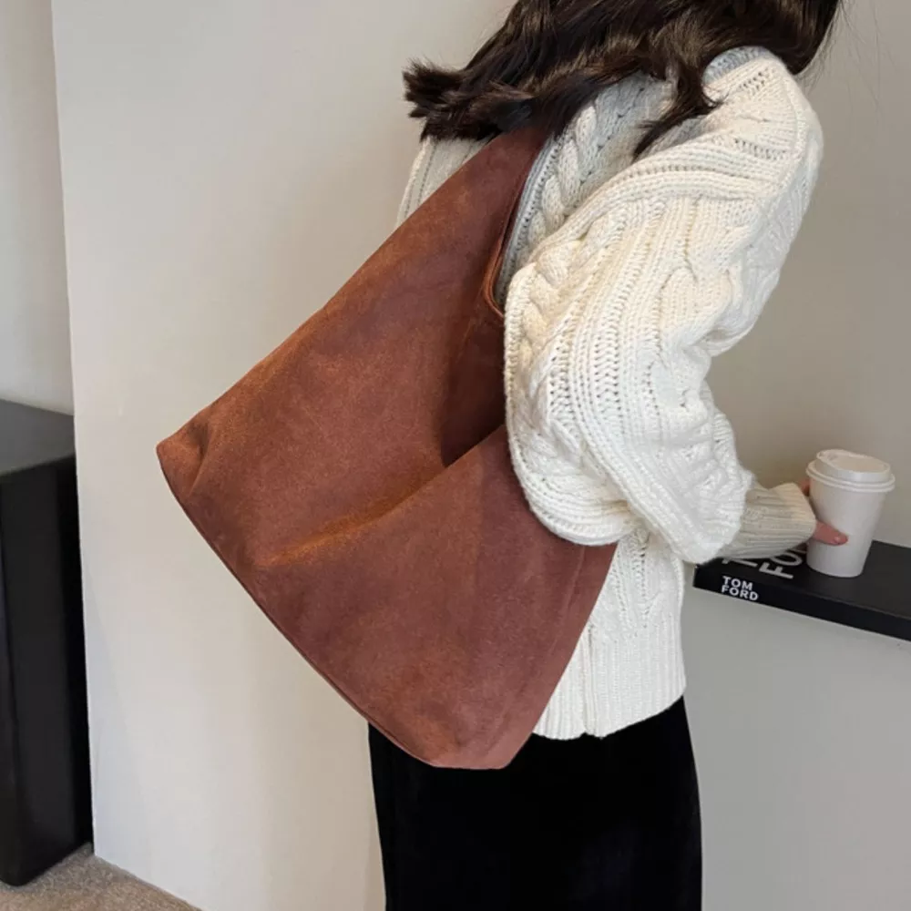 Solid Color Shoulder Bag, image 3