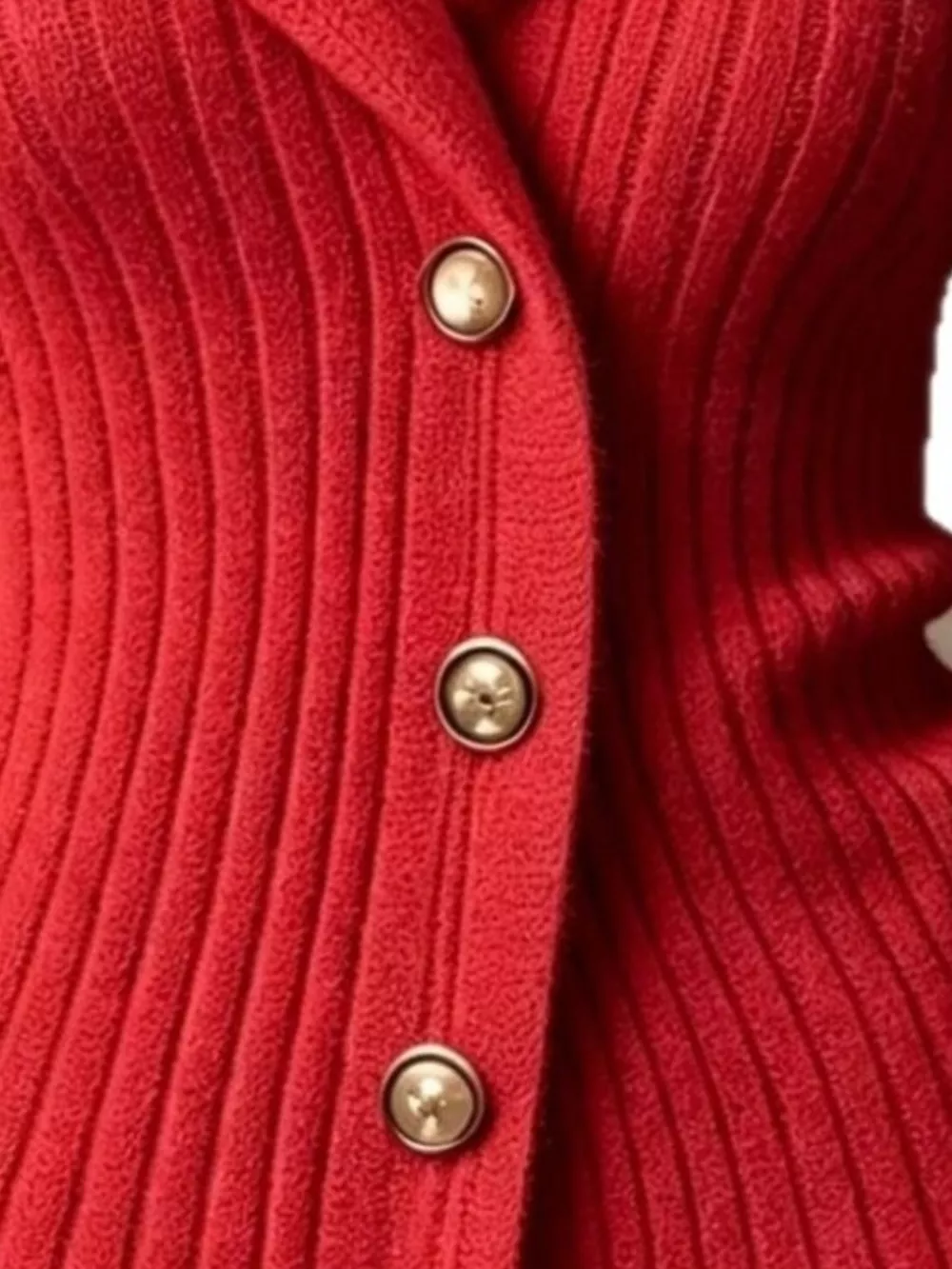 Full Size Ribbed Knit Button-Down Front Cardigan Plus Size, image 8