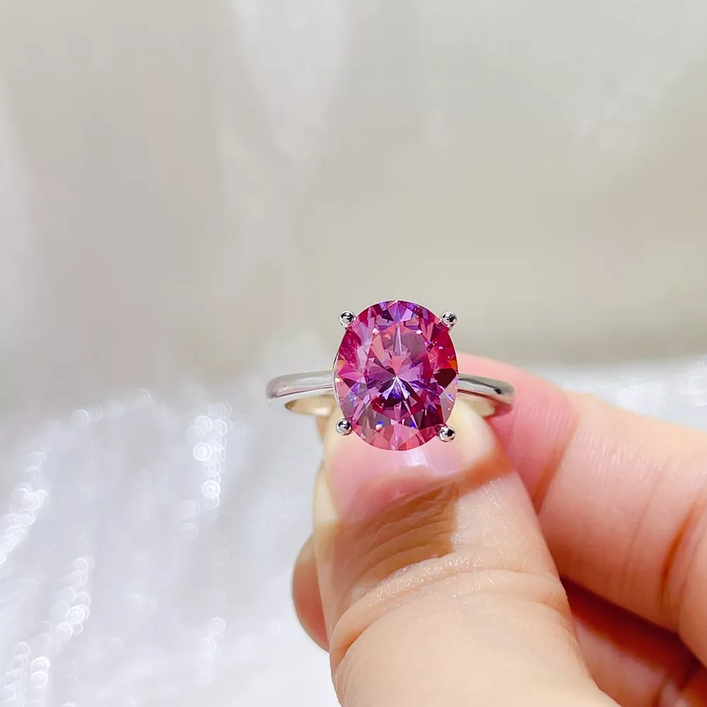 5 Carat 925 Sterling Silver Moissanite Ring, image 4