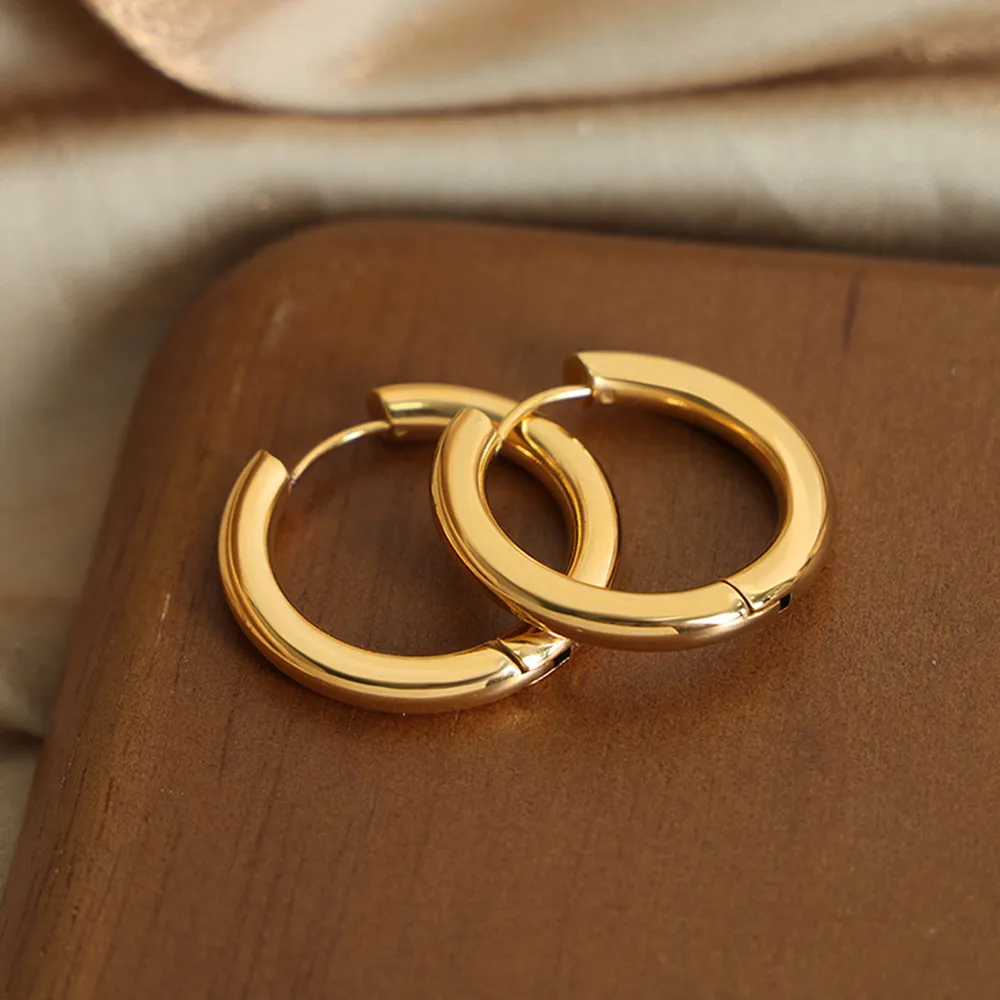 18K Gold-Plated Huggie Earrings, image 3