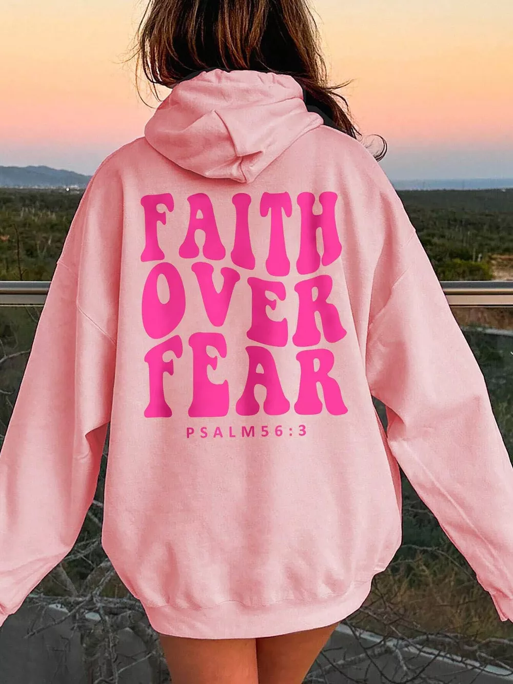 FAITH OVER FEAR Dropped Shoulder Hoodie, image 6