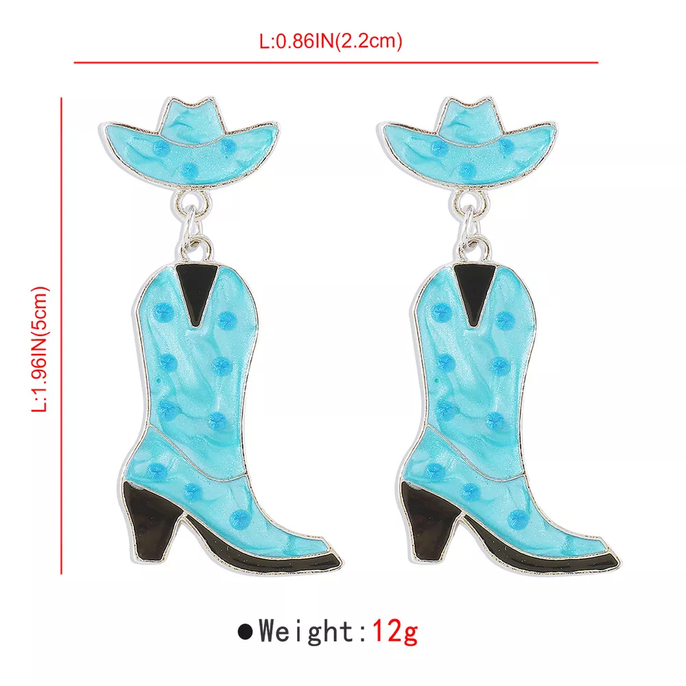 Cowboy Boot Dangle Earrings, image 12