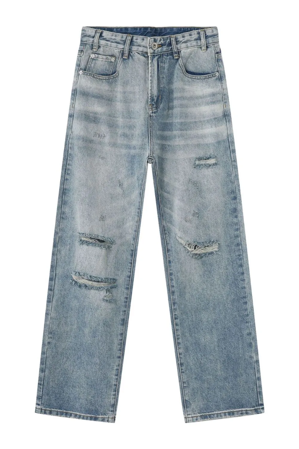 Men's Distressed Jeans with Pockets, image 5