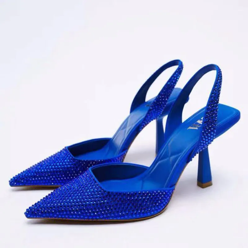 Rhinestone Slingback High Heel Pumps, image 4
