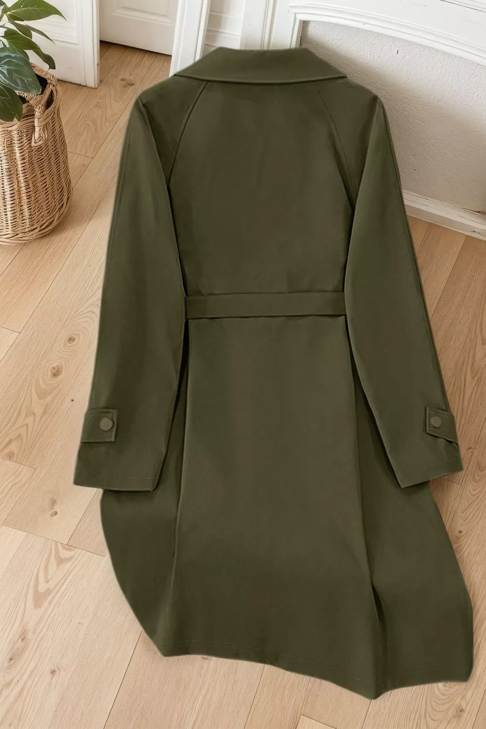 Wide Lapels Belt Trench Coat, image 7