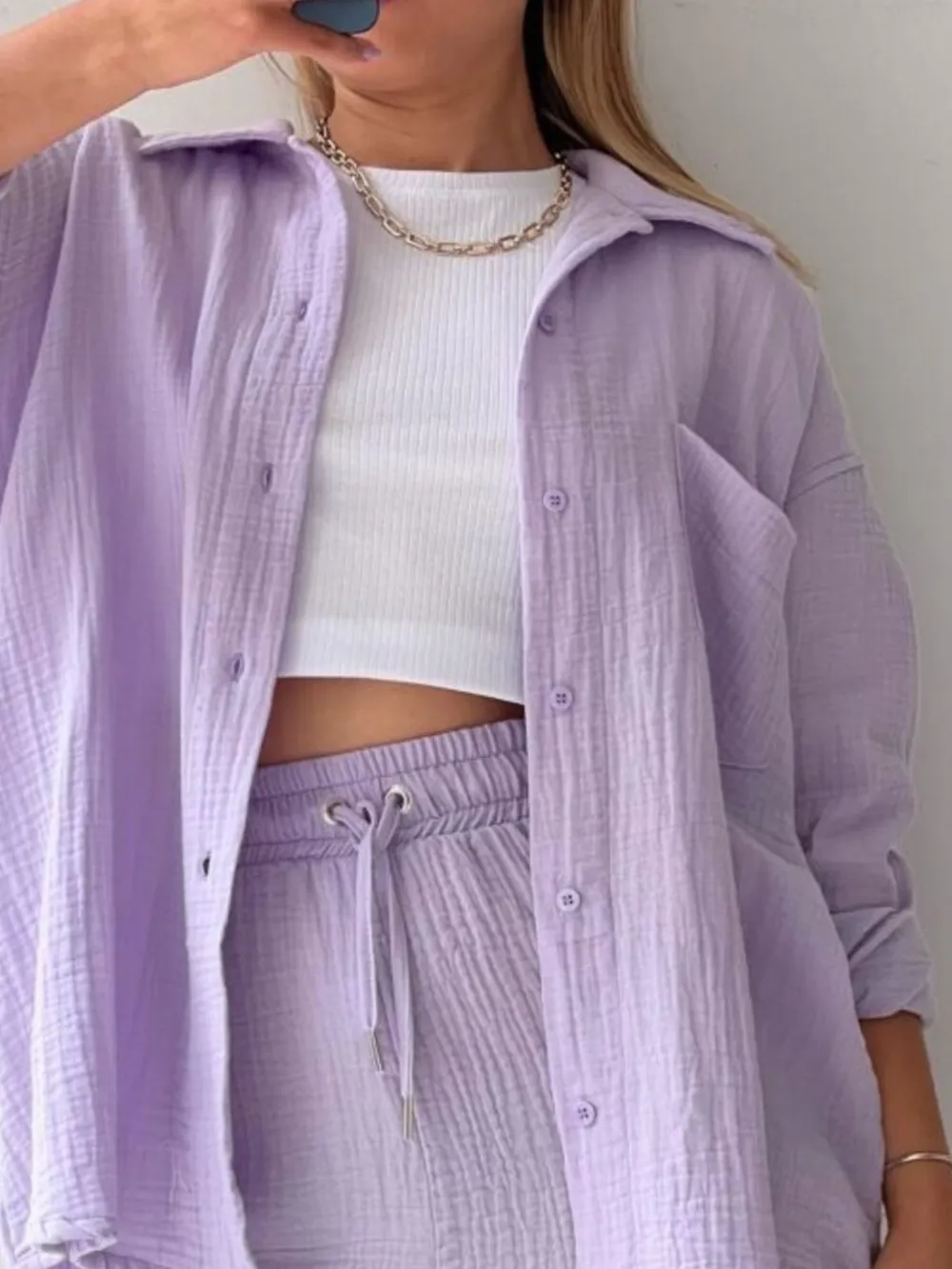 Button Up Shirt and Shorts Set, image 8