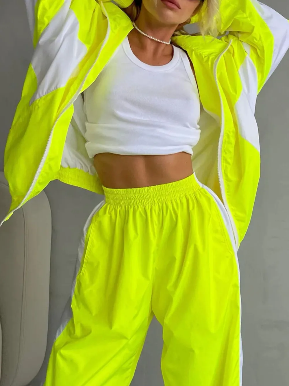 Zip Up Long Sleeve Top and Pants Set, image 6