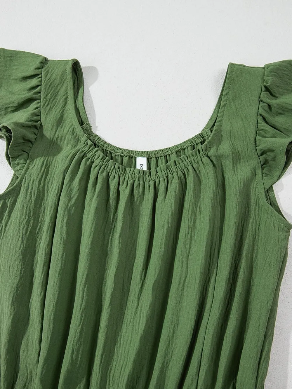Ruffled Cap Sleeve Wide Leg Jumpsuit, image 16