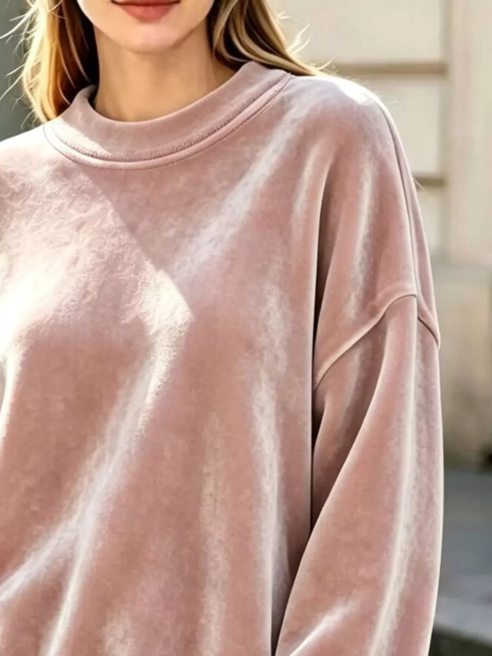 Full Size Crew Neck Dropped Shoulder Sweatshirt Plus Size, image 17