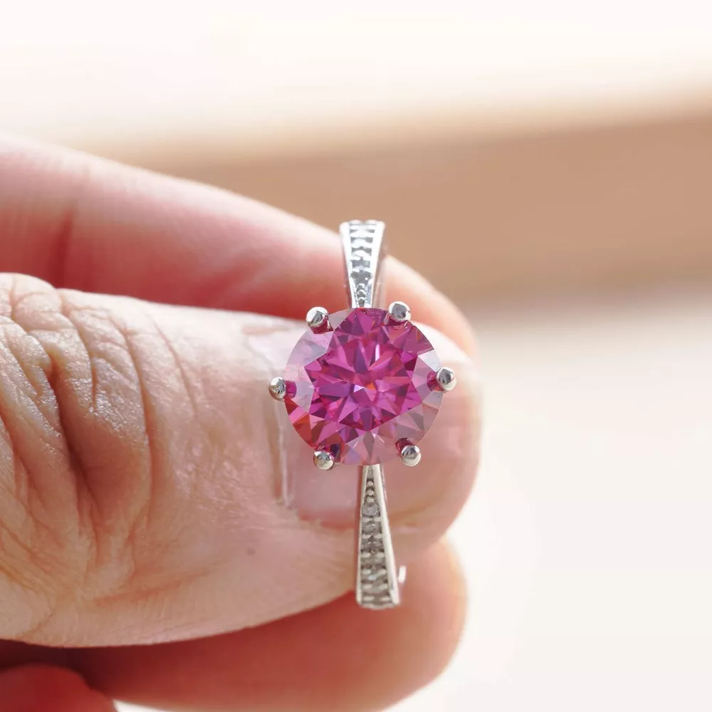 3 Carat 925 Sterling Silver Moissanite Ring, image 4