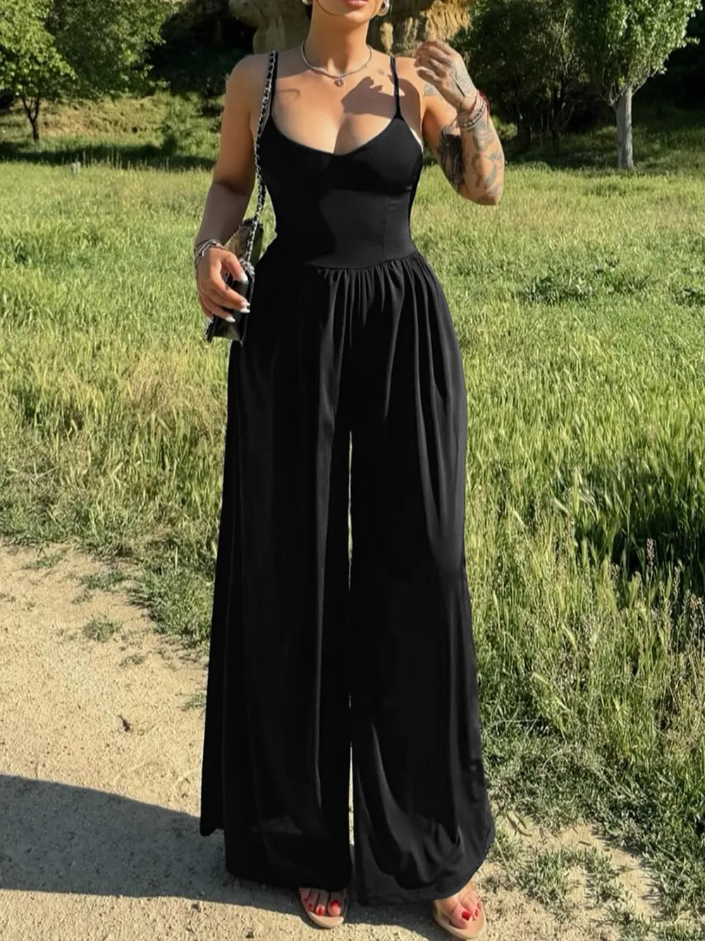 Spaghetti Strap Scoop Neck Jumpsuit, image 3