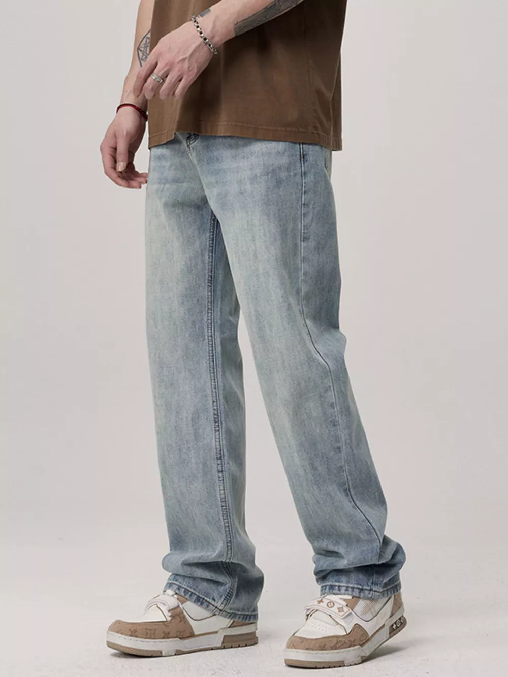 Men's Wash Loose Fit Jeans, image 3